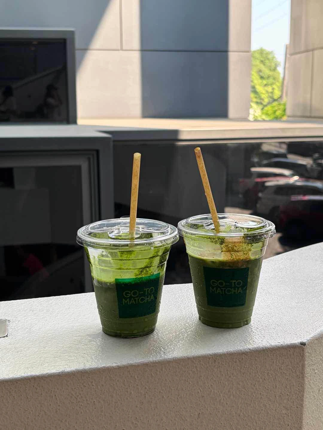 sea salt matcha (left) banana maple matcha (right)