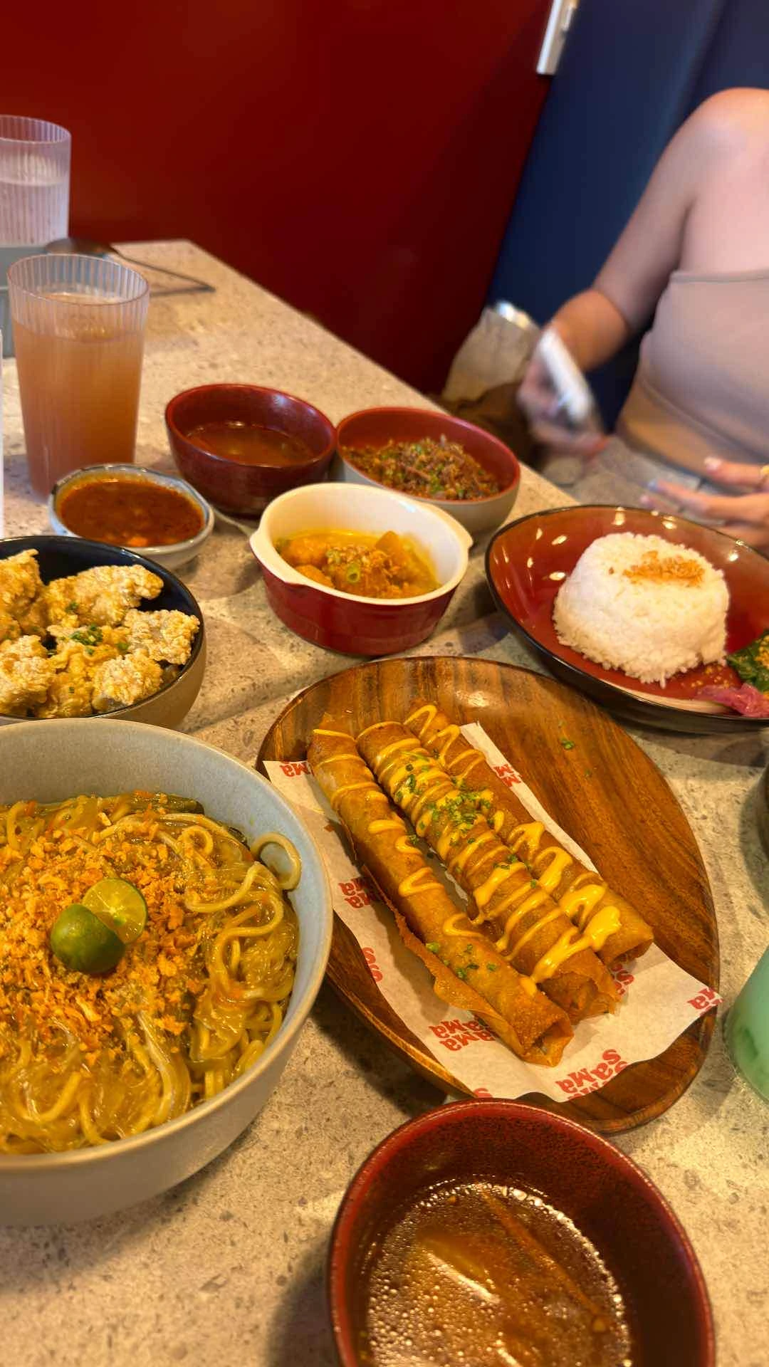 The spread. Favorite were the birria lumpia for sure