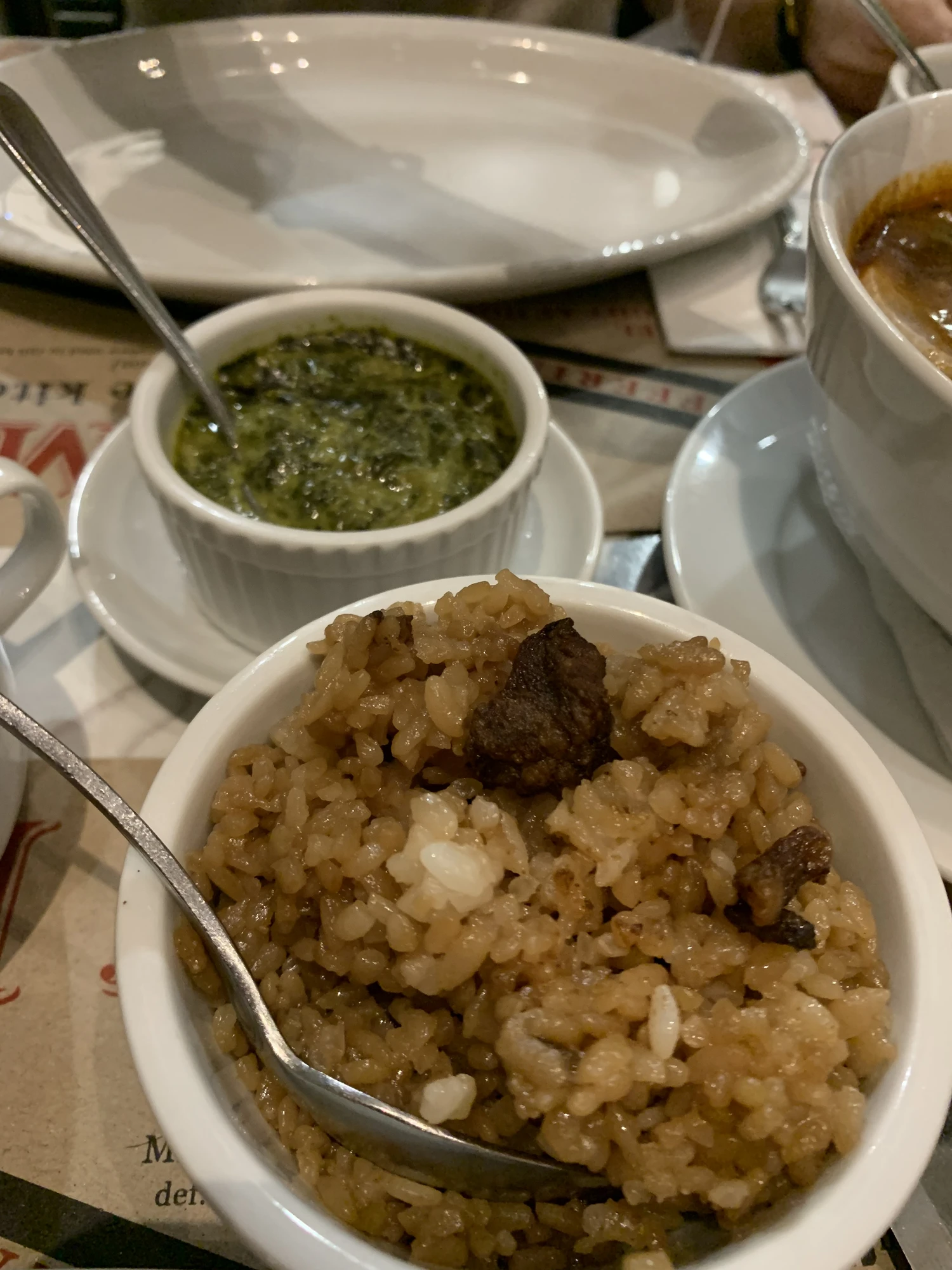 Creamed Spinach / Steak Rice