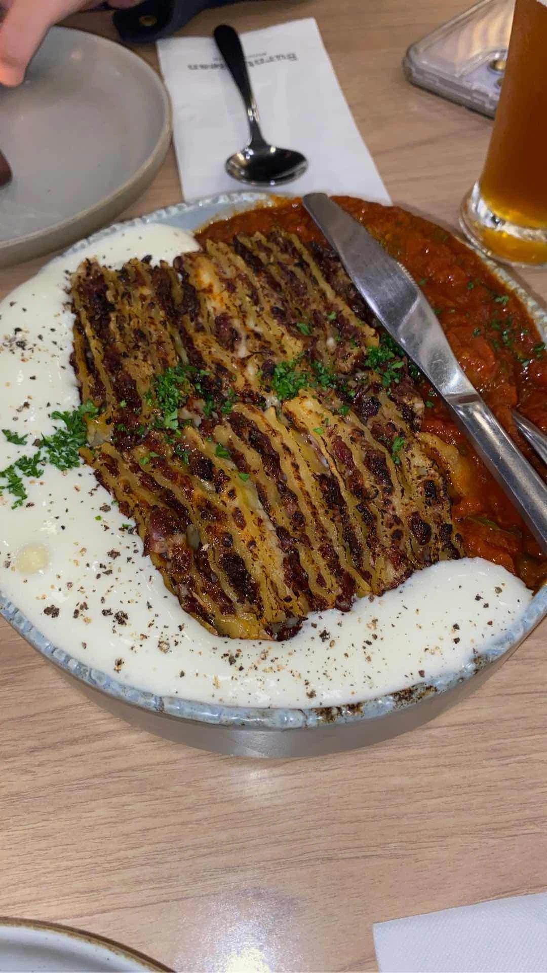 Wood-fired Lasagna of Burnt Bean