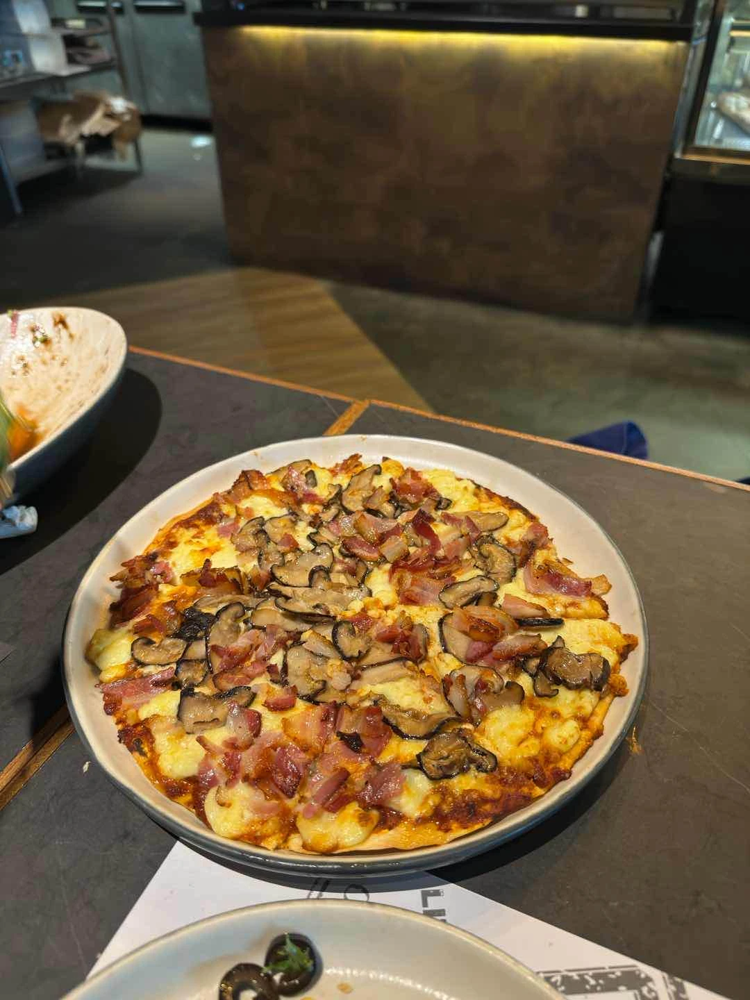 Bacon and Mushroom Pizza