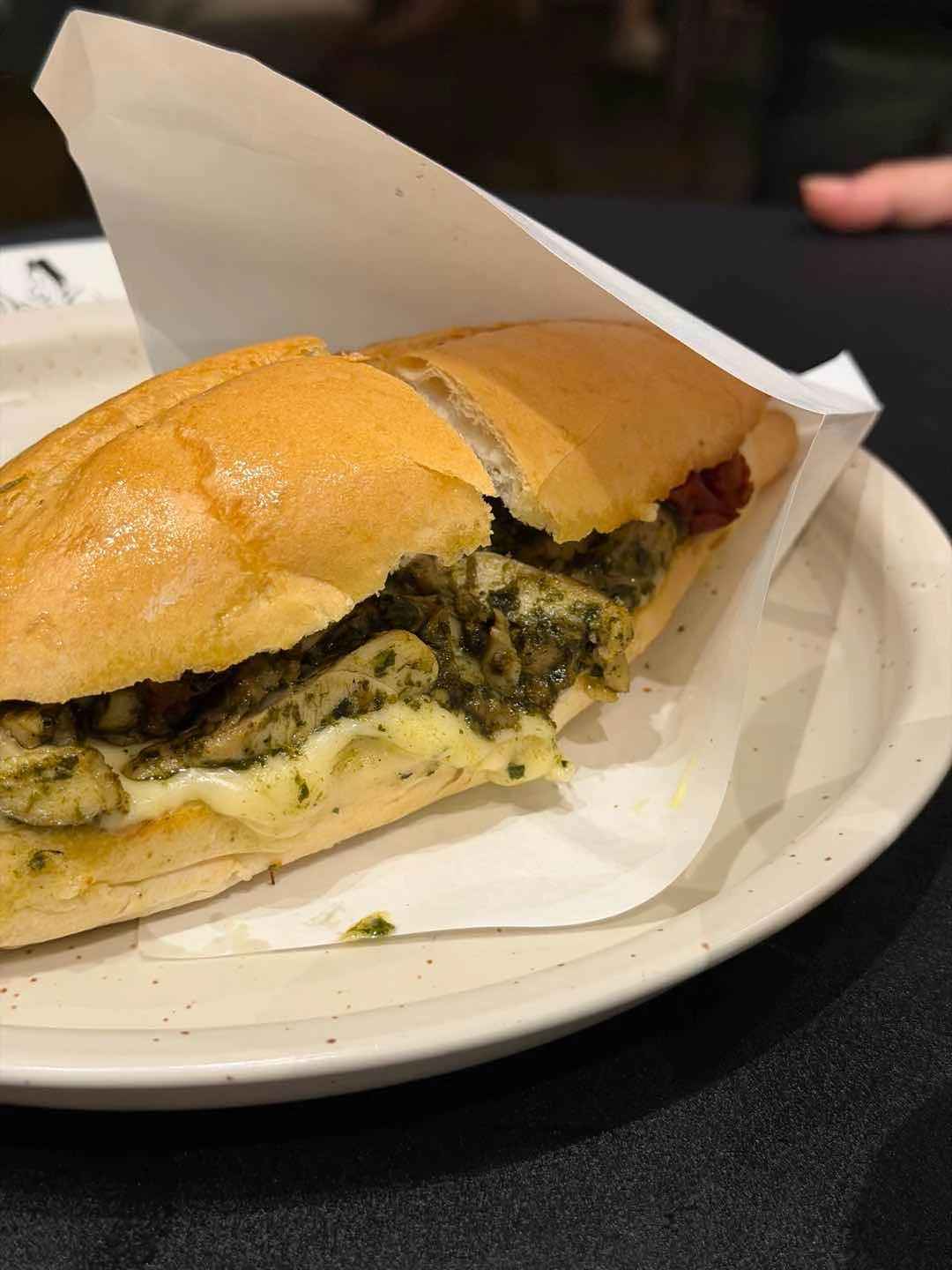 chicken pesto sandwich