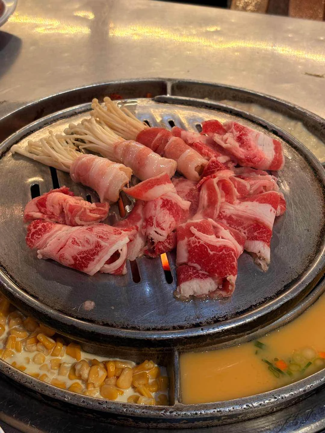 Beef Enoki and Beef Samgyupsal
