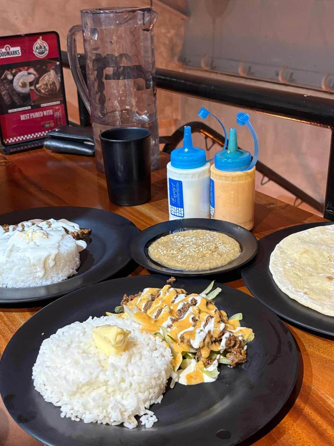 beef shawarma + hummus and pita