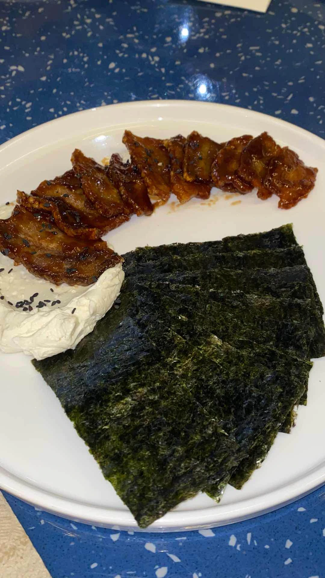 Chicharron Teriyaki (Bagnet, nori, and cream cheese)