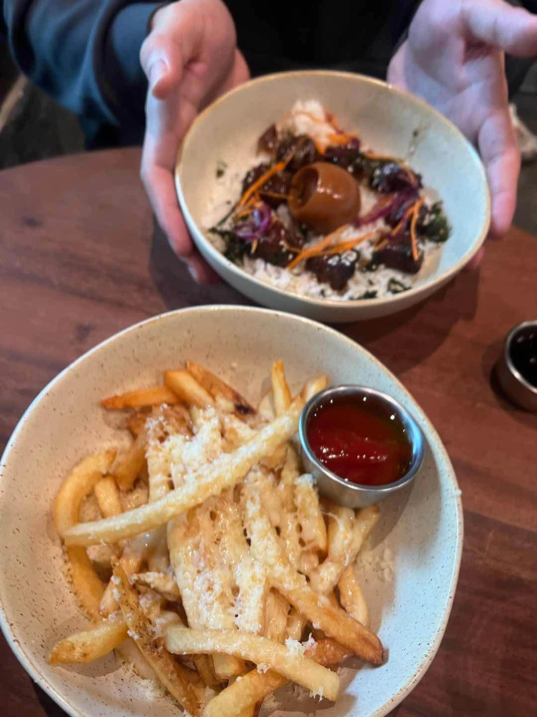 Wagyu Don and Truffle fries