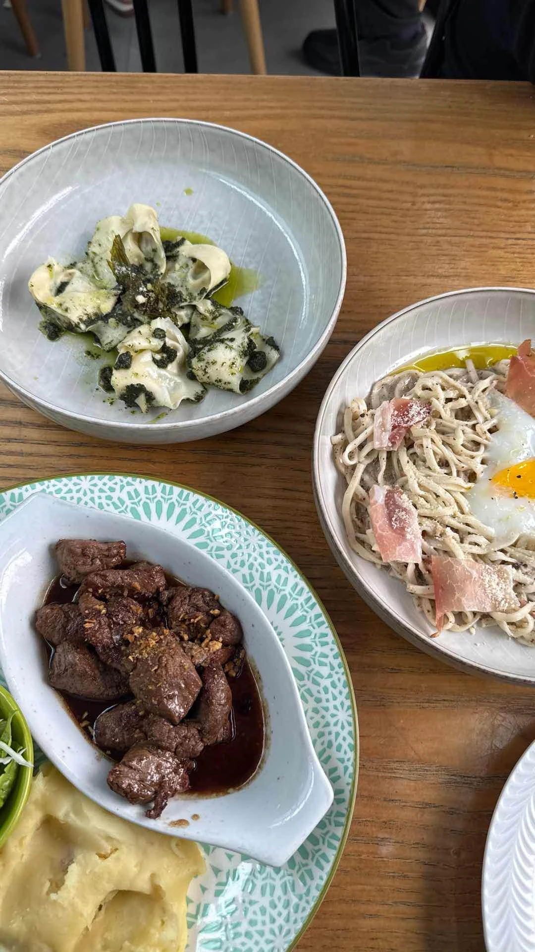 Prosciutto truffle ragout pasta, handmade of Salta