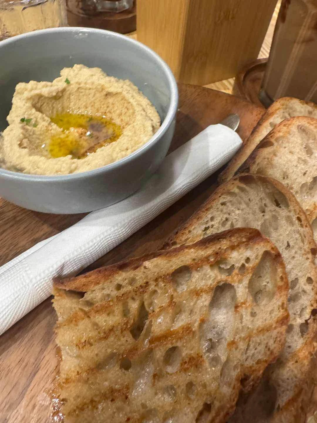 hummus and sourdough