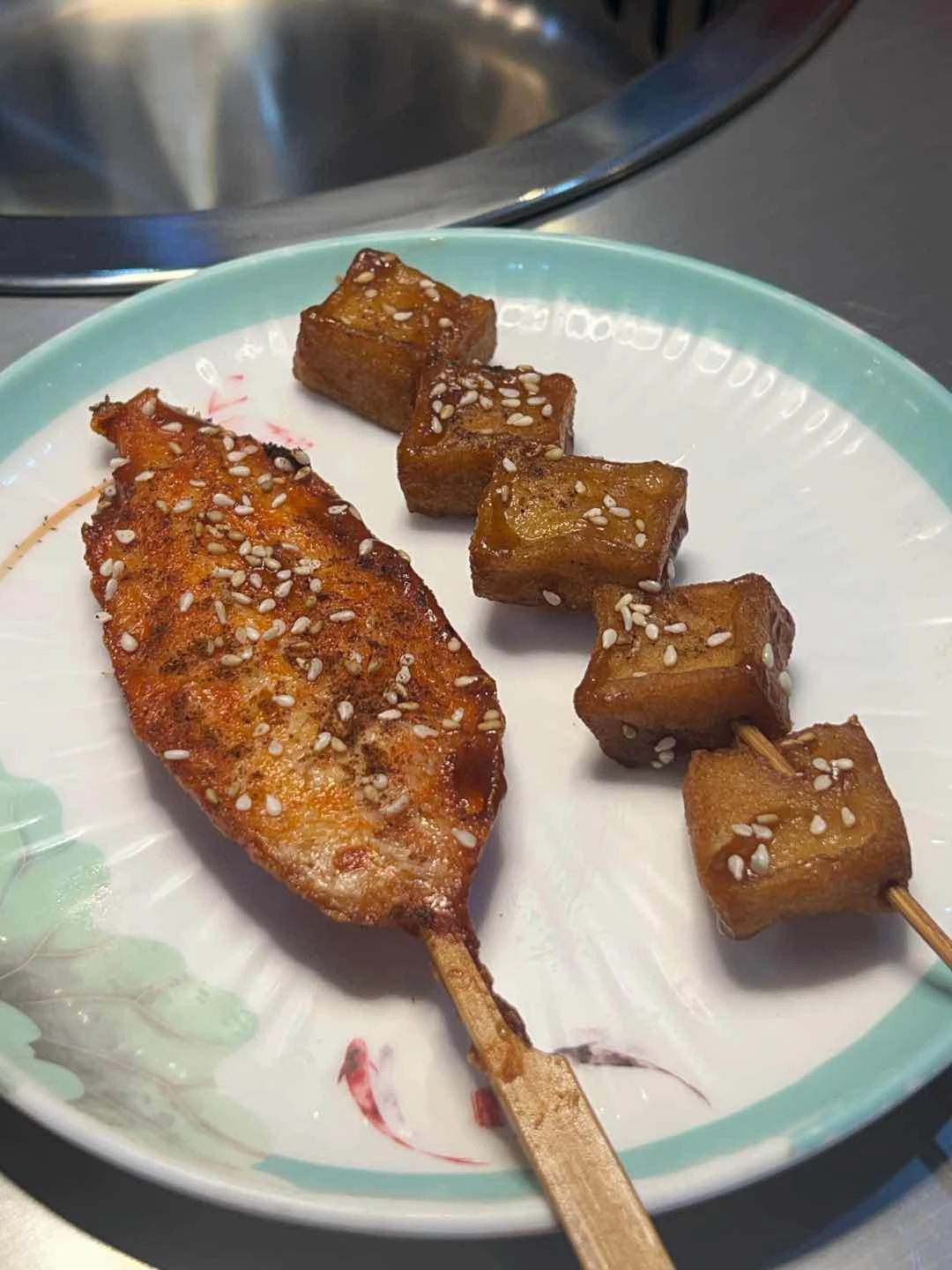 Chiken fillet and Tofu on stick