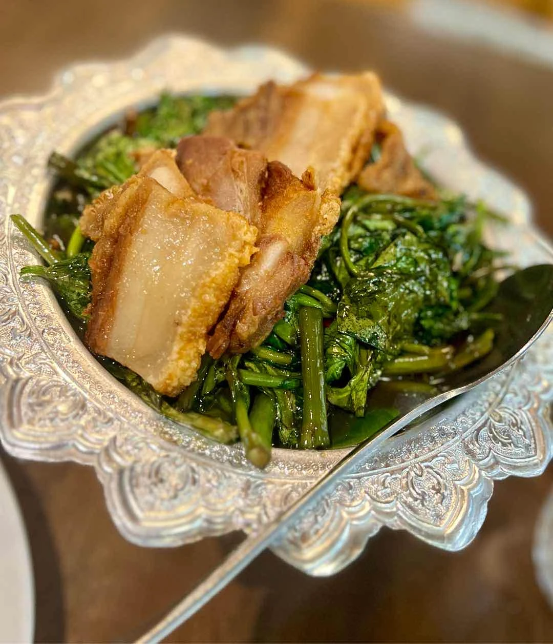 Crispy pork w/ veg