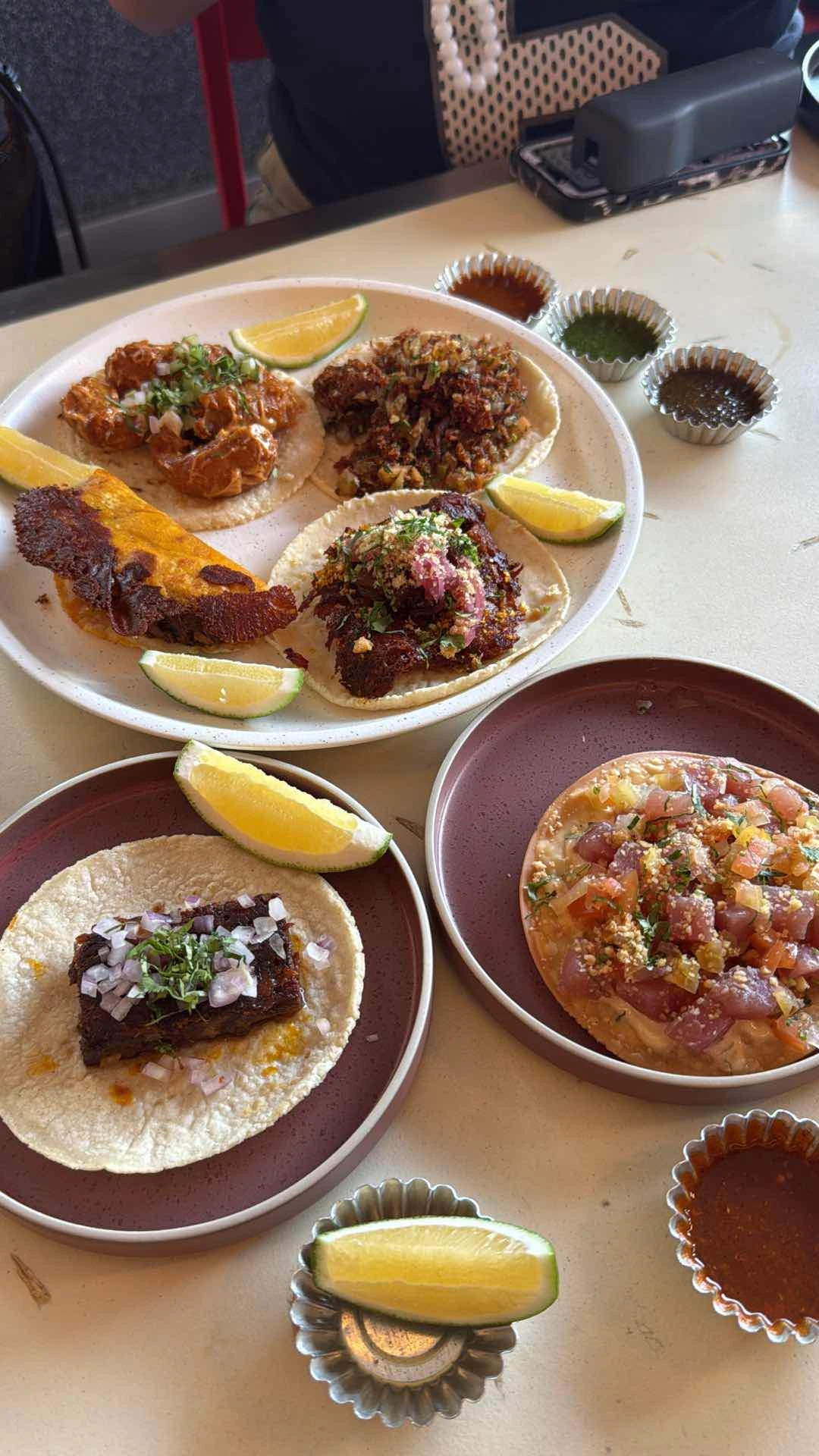 Wagyu/ tuna tostada/carnitas/sisig etc