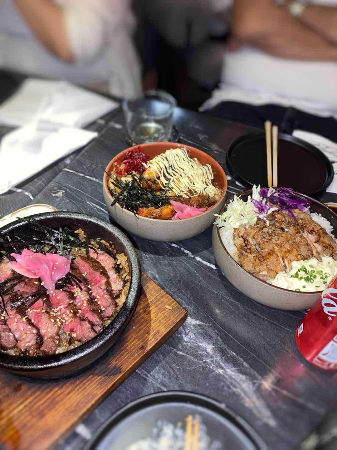 Rice Bowls (Steak, Seafood, Chicken)