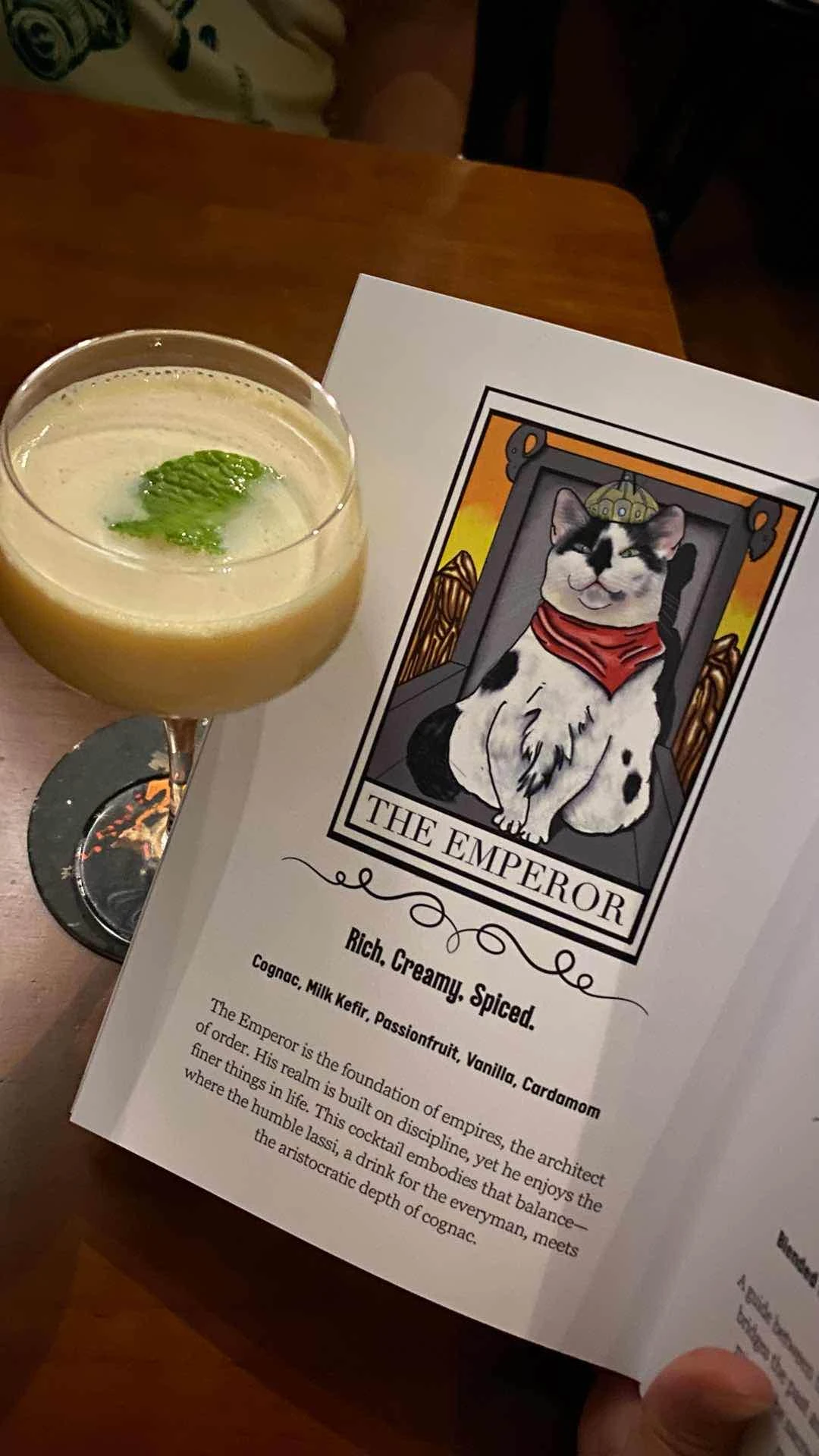 emperor drink. they have cat art for thier menu
