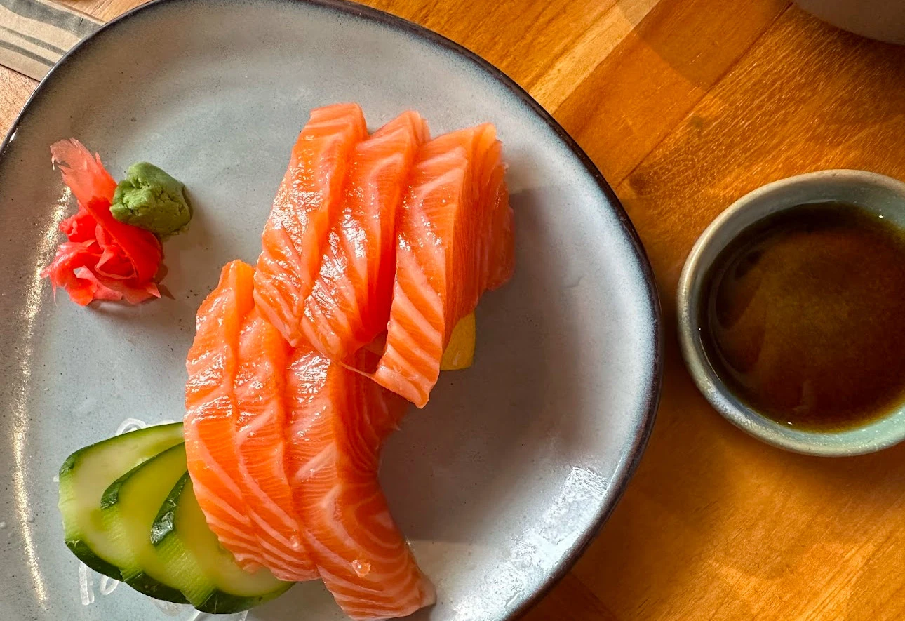 salmon sashimi