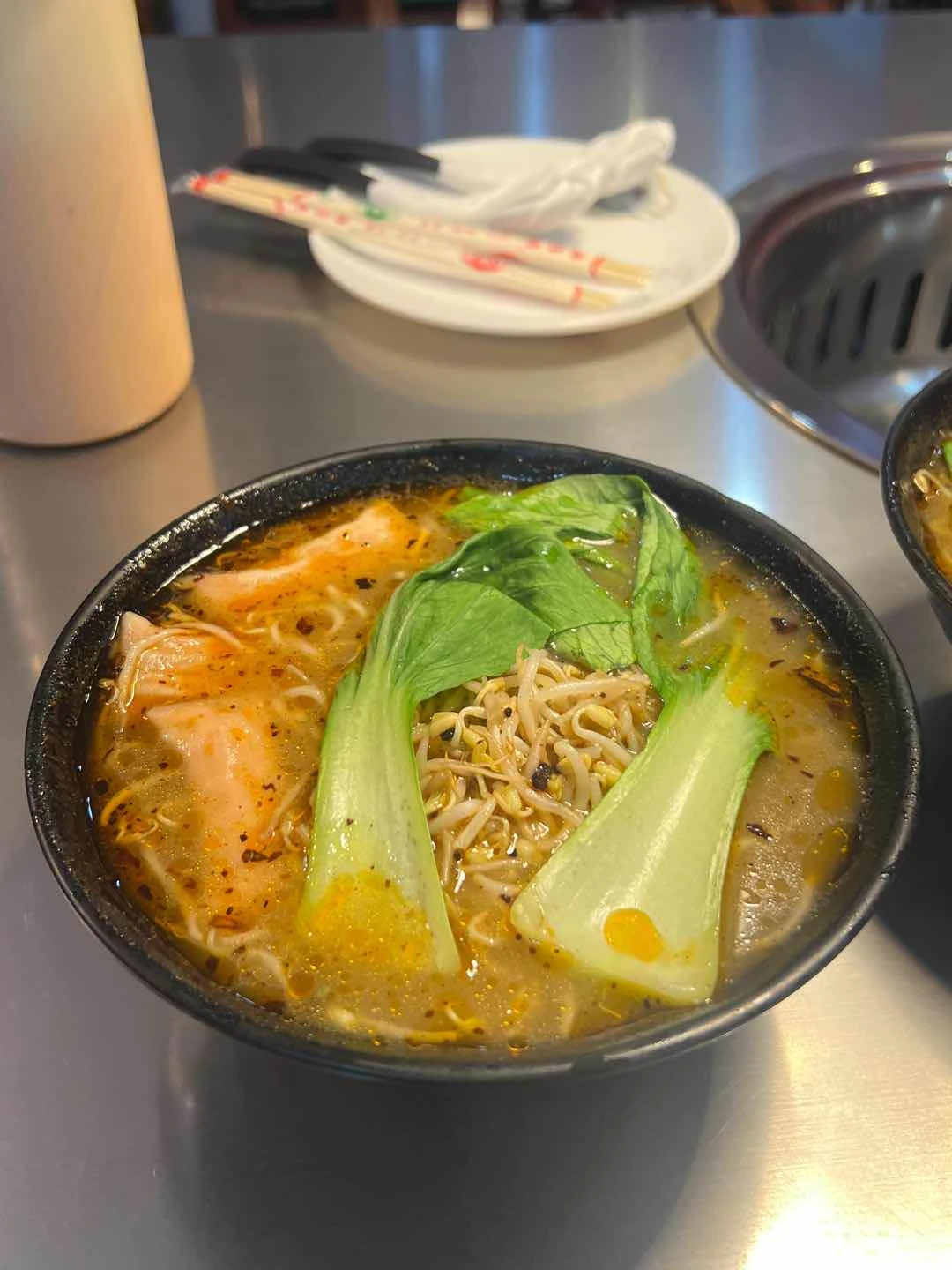 Seafood dumplings and noodles