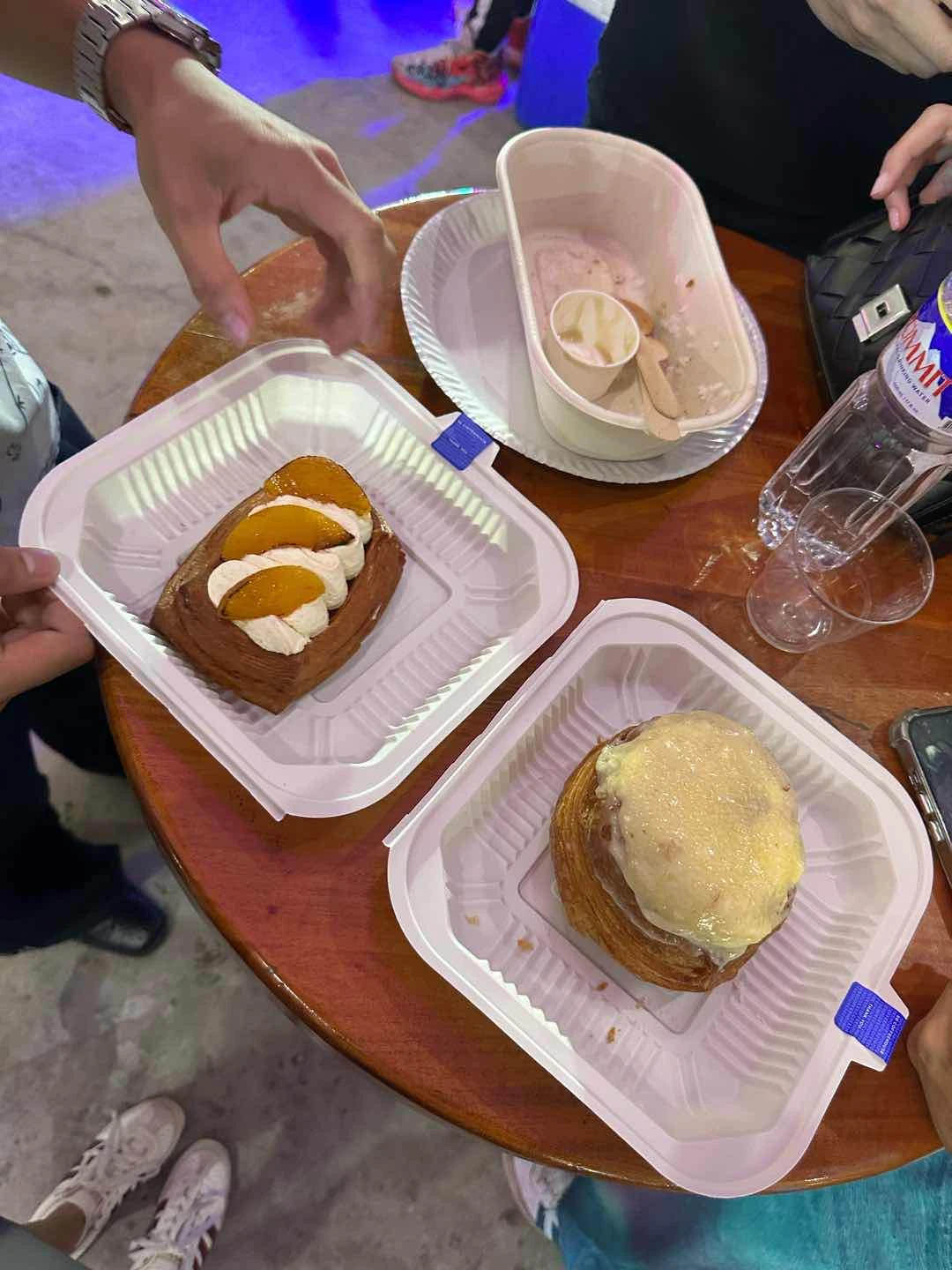 Peach Mango and Ensaymada 