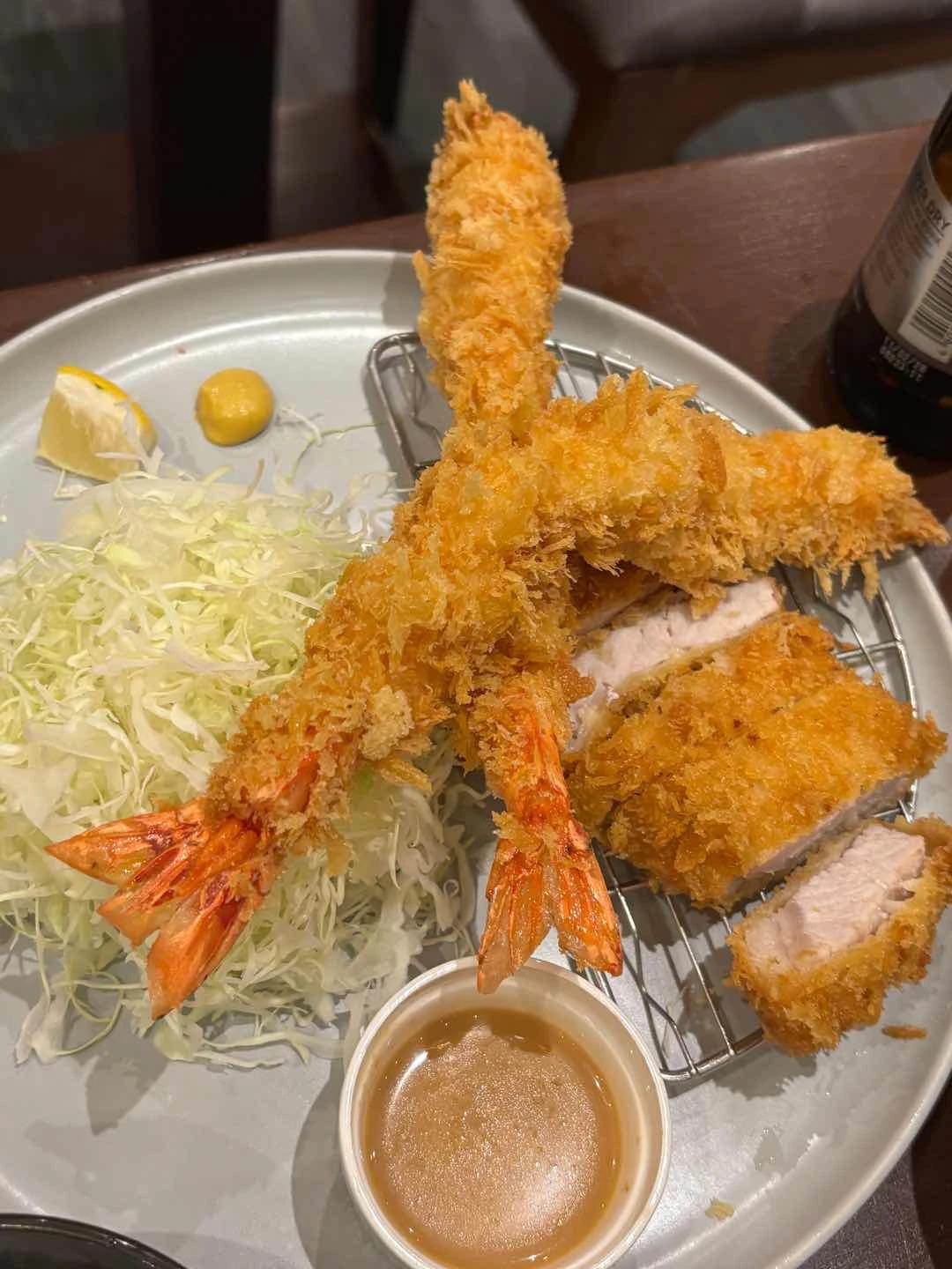 fried tempura & pork katsu