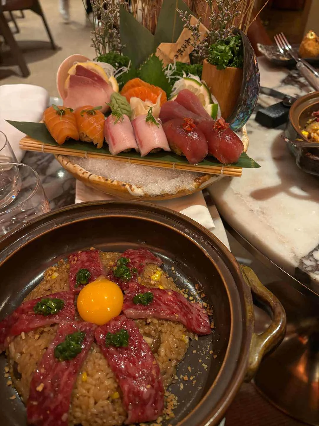 wagyu donburi, ipanema platter