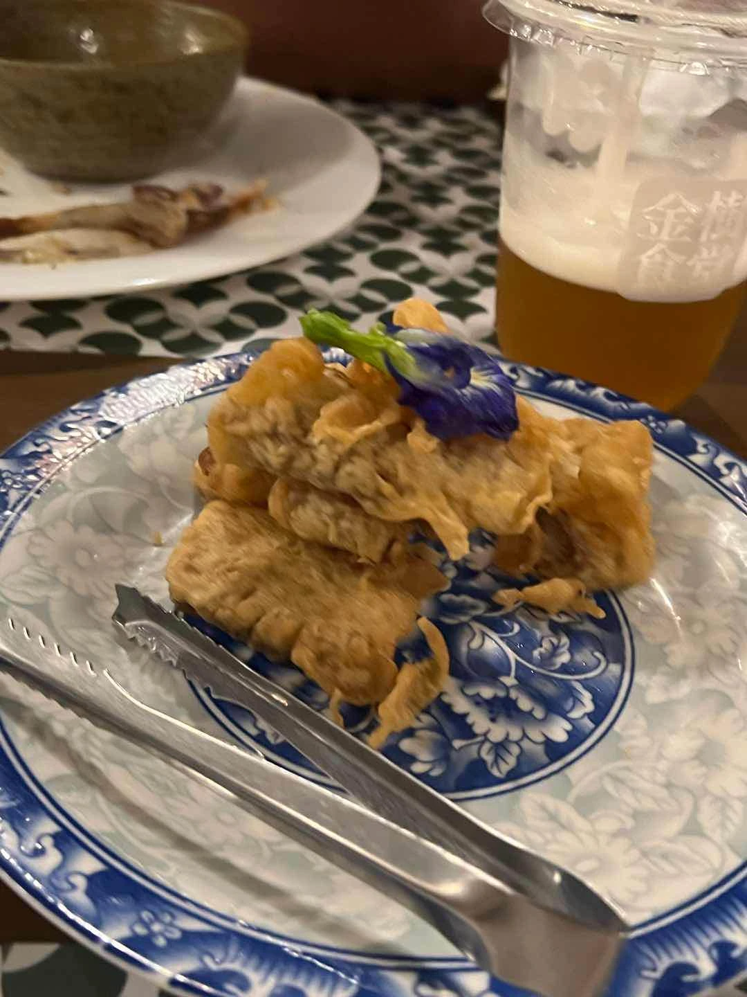 fried tikoy (milk tea flavor)