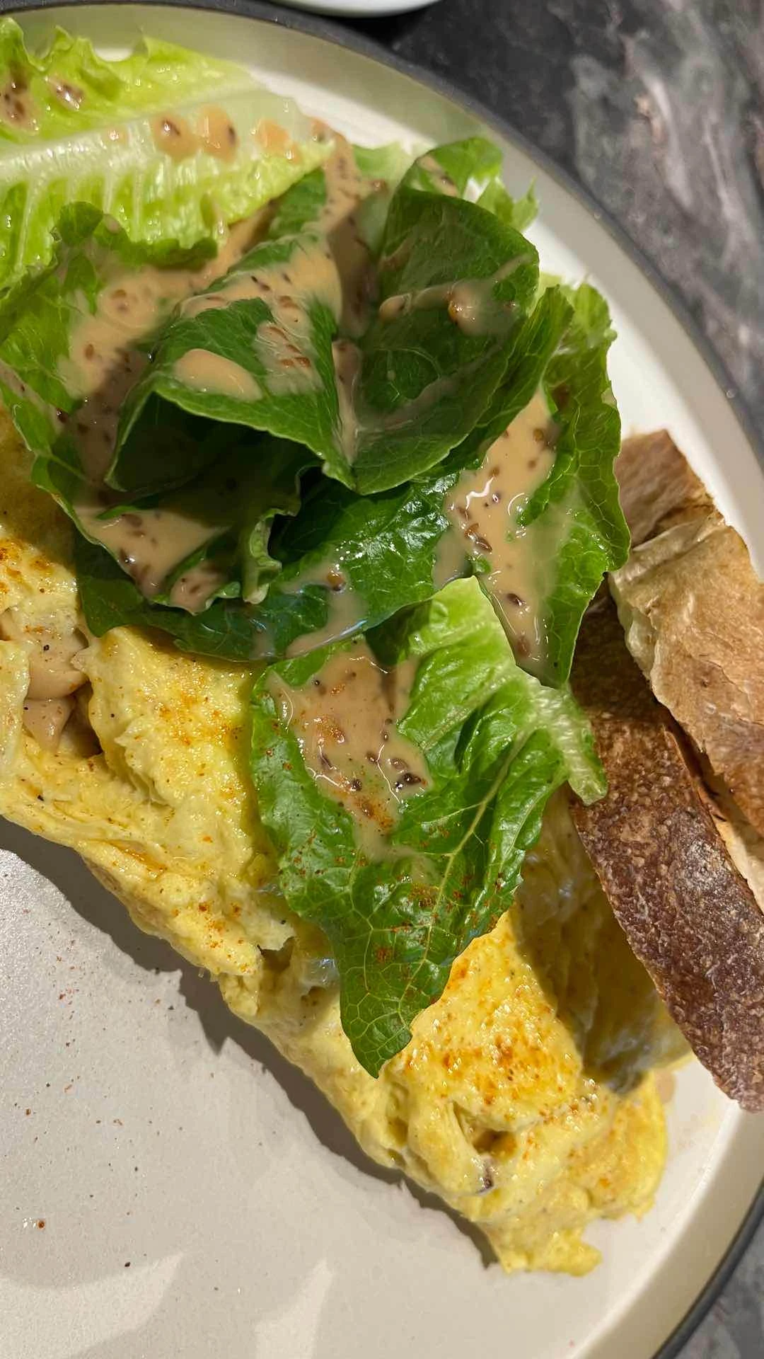Chicken Ham & Mushroom Omelette 