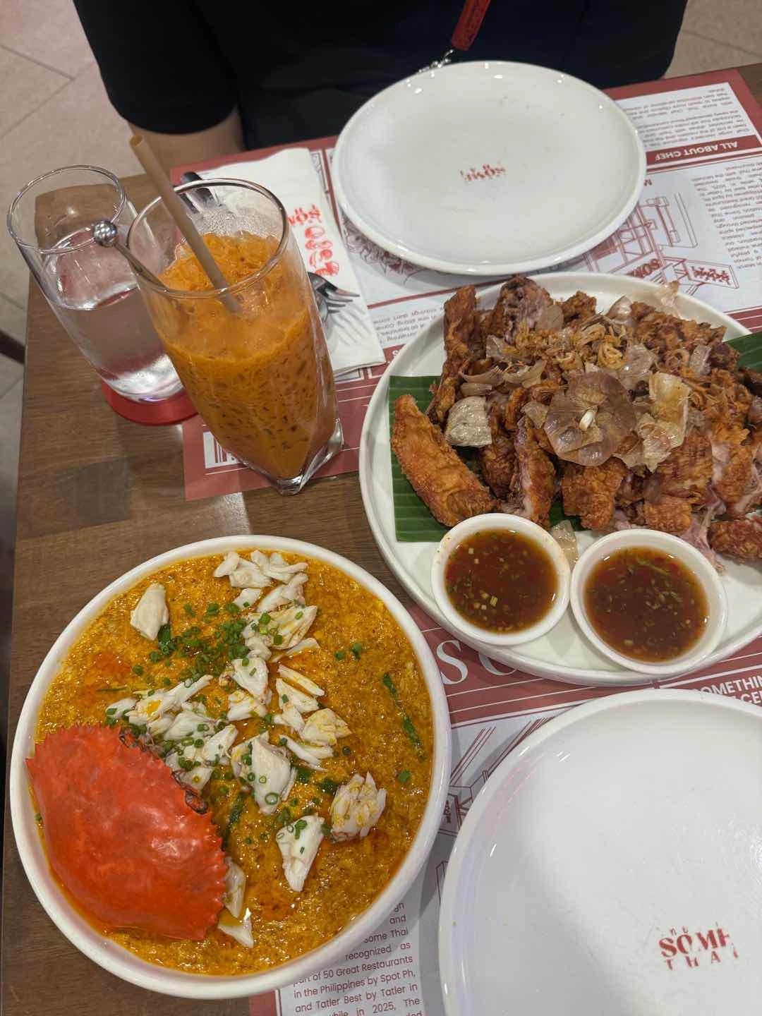 Crab Curry, Thai Fried Chicken of SOME THAI