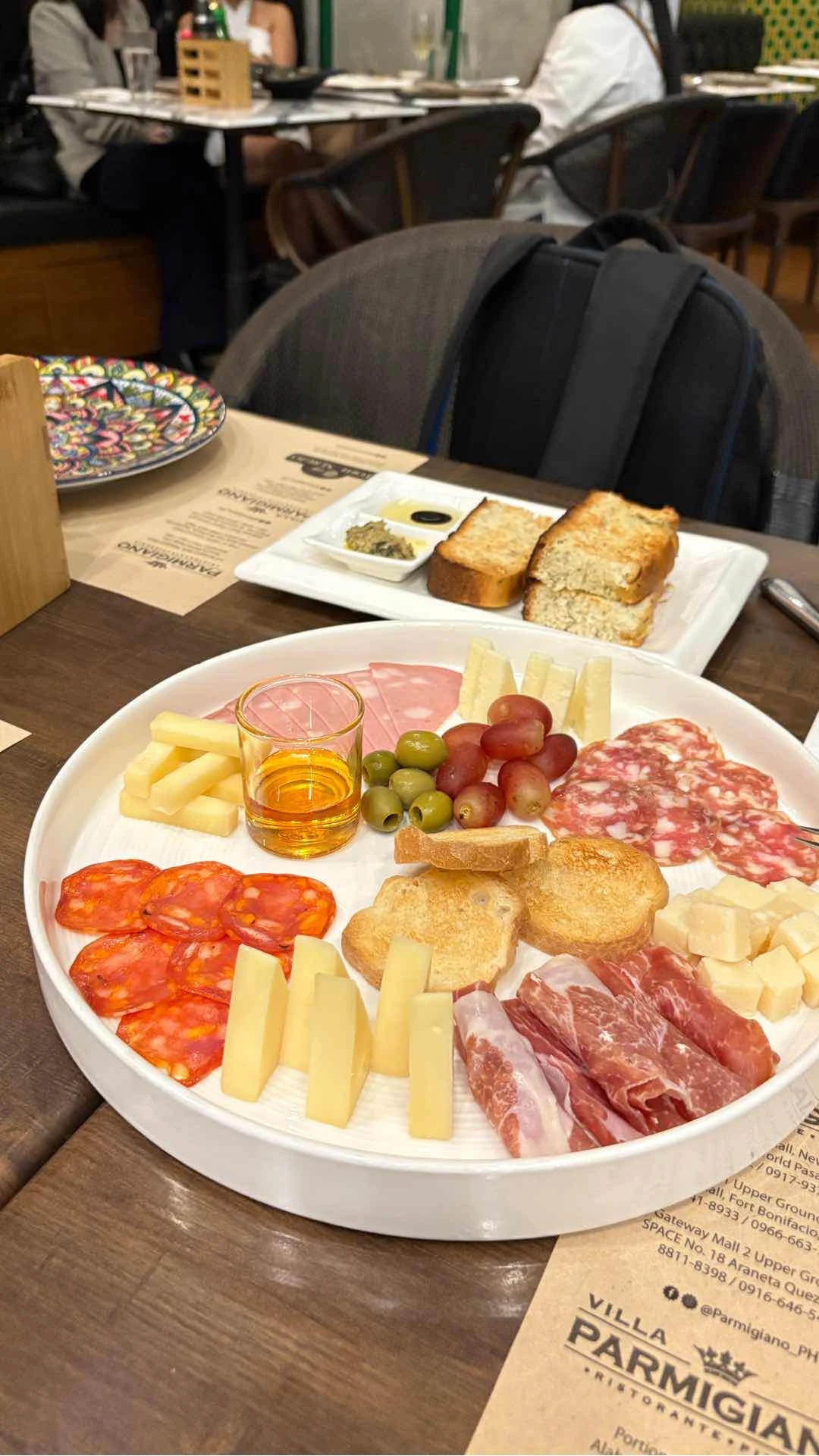 cold cuts and cheese platter
