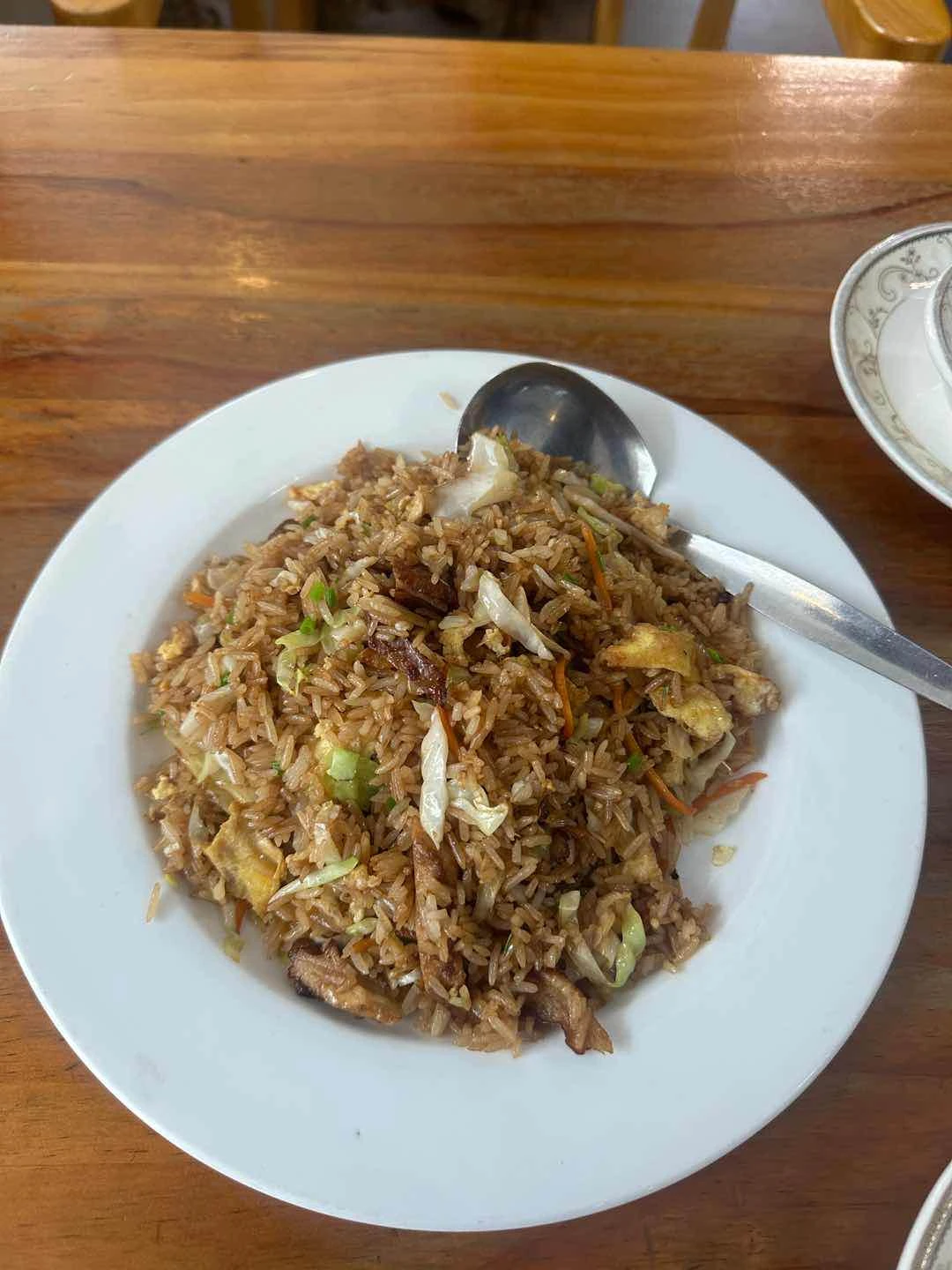 Fried rice with pork intestines