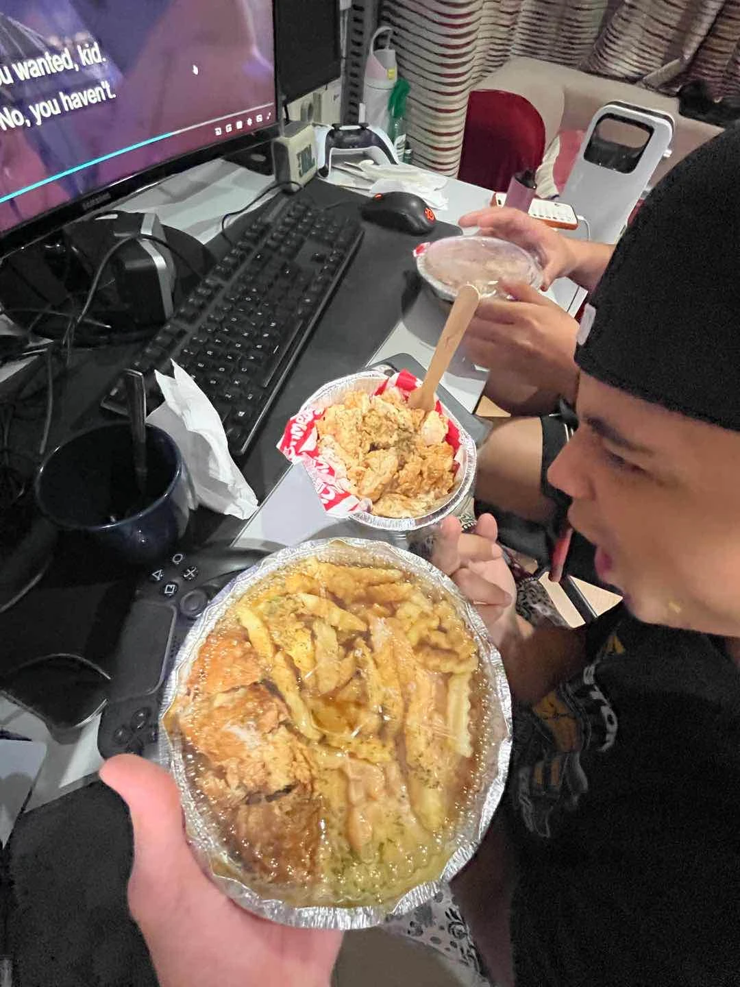 baked mac + chix + fries of Kuh Meal