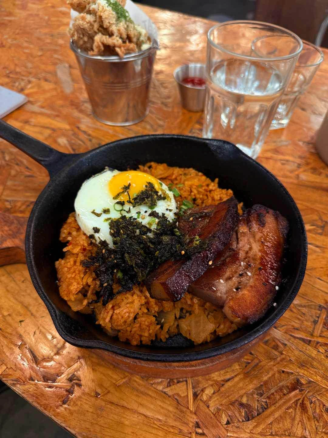 kimchi rice with bacon