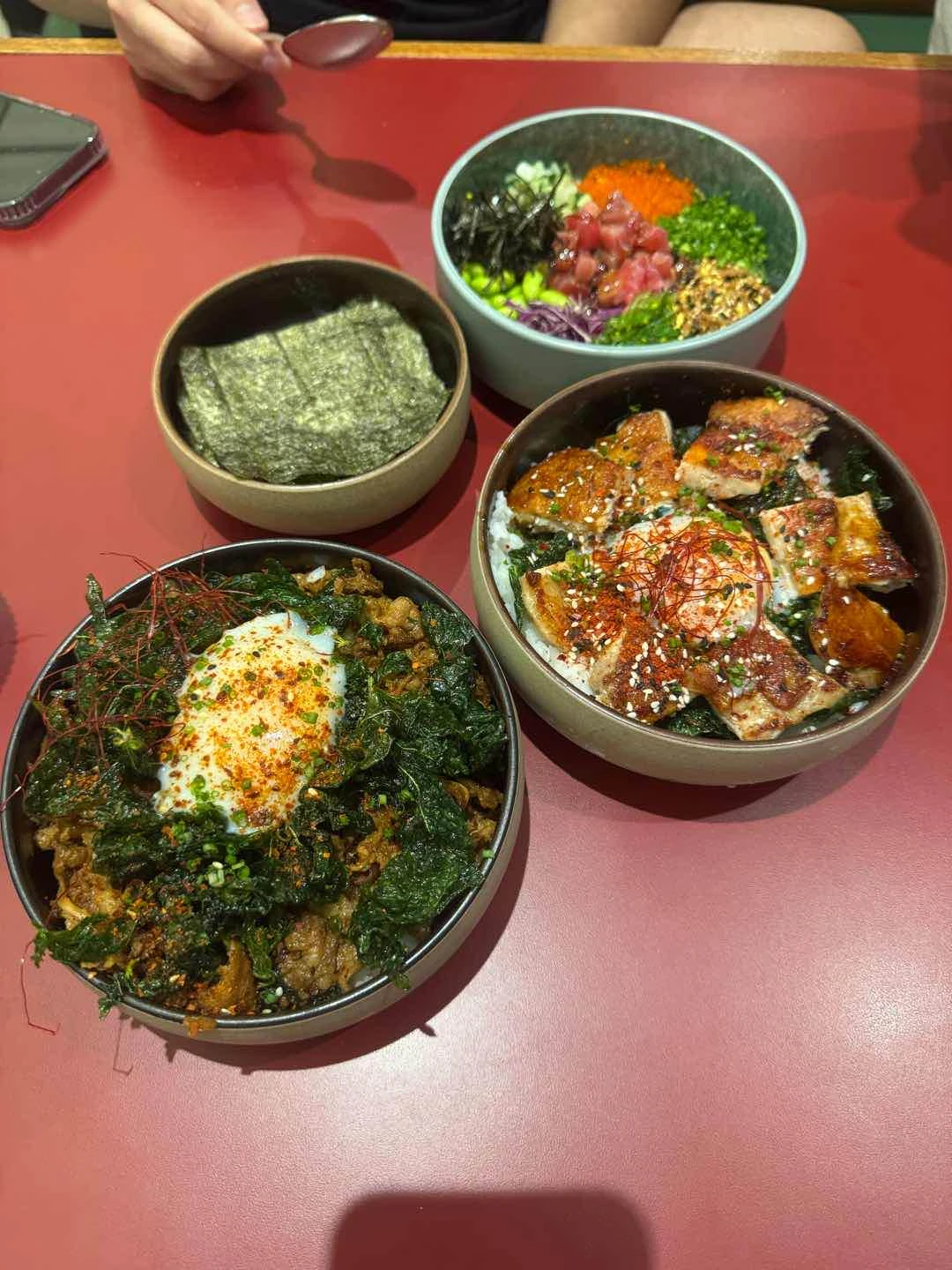 Chickendon and beef gyudon 