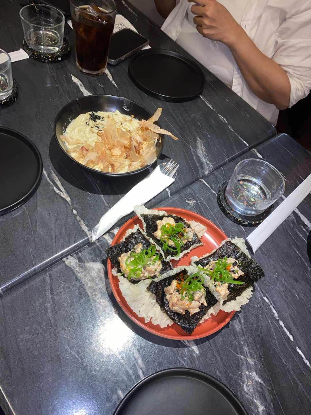 Truffle Udon & Spicy Salmon Tartare