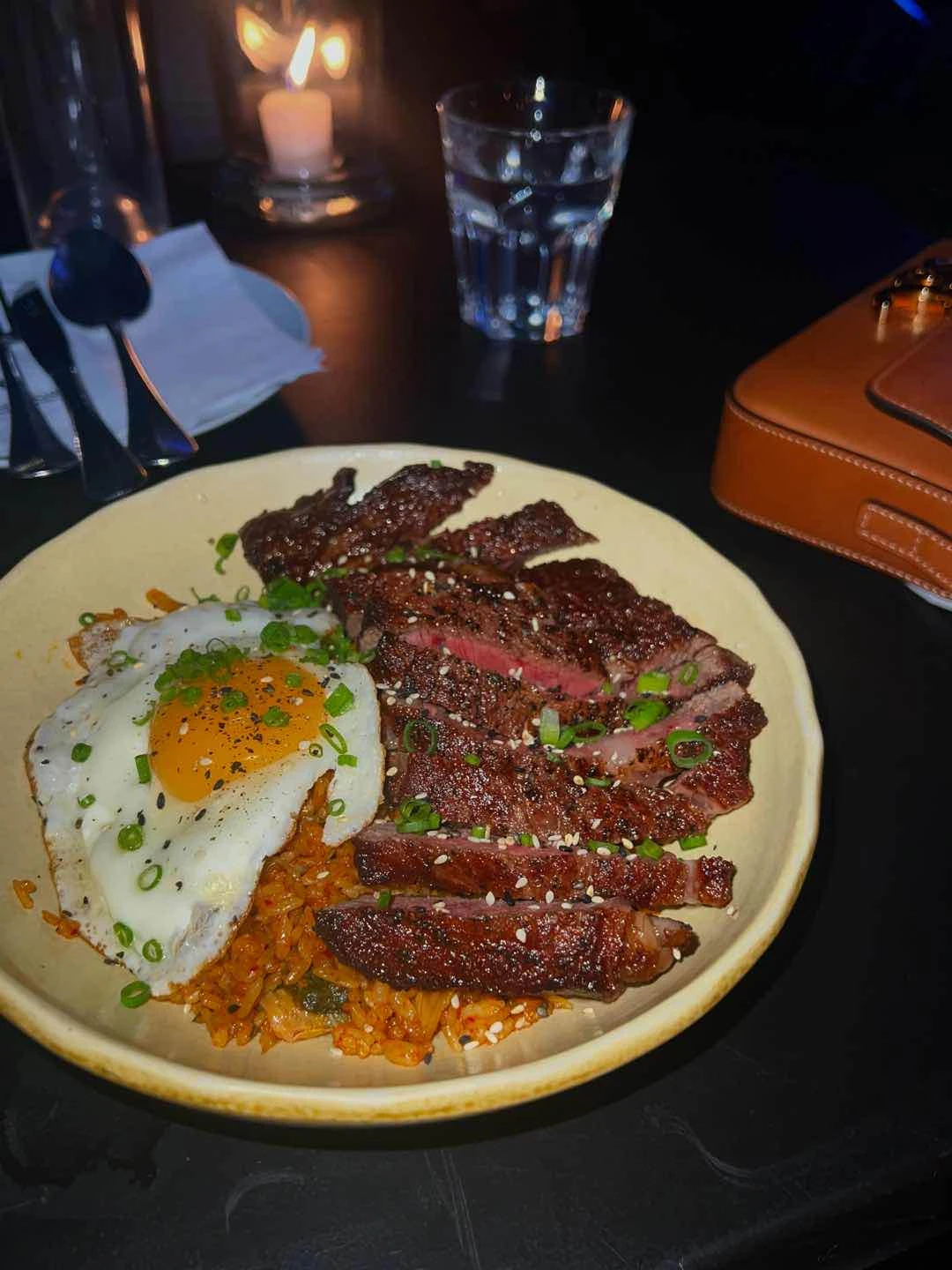 kimchi steak rice