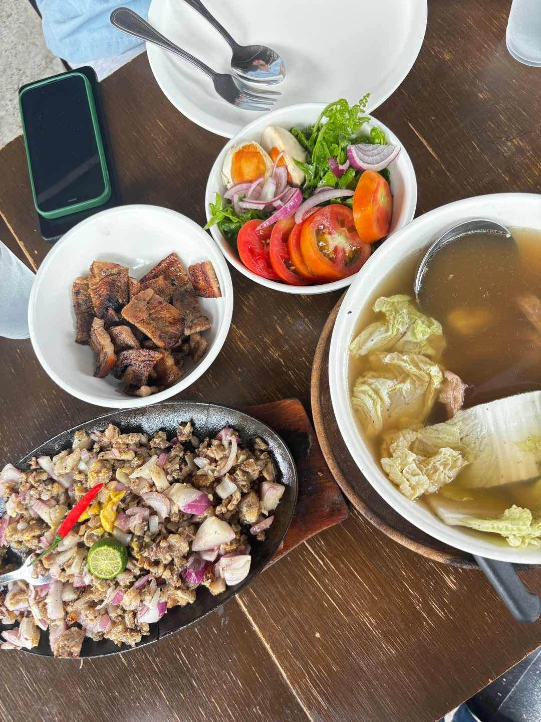 Spread of Aling Lucing Sisig - Clark