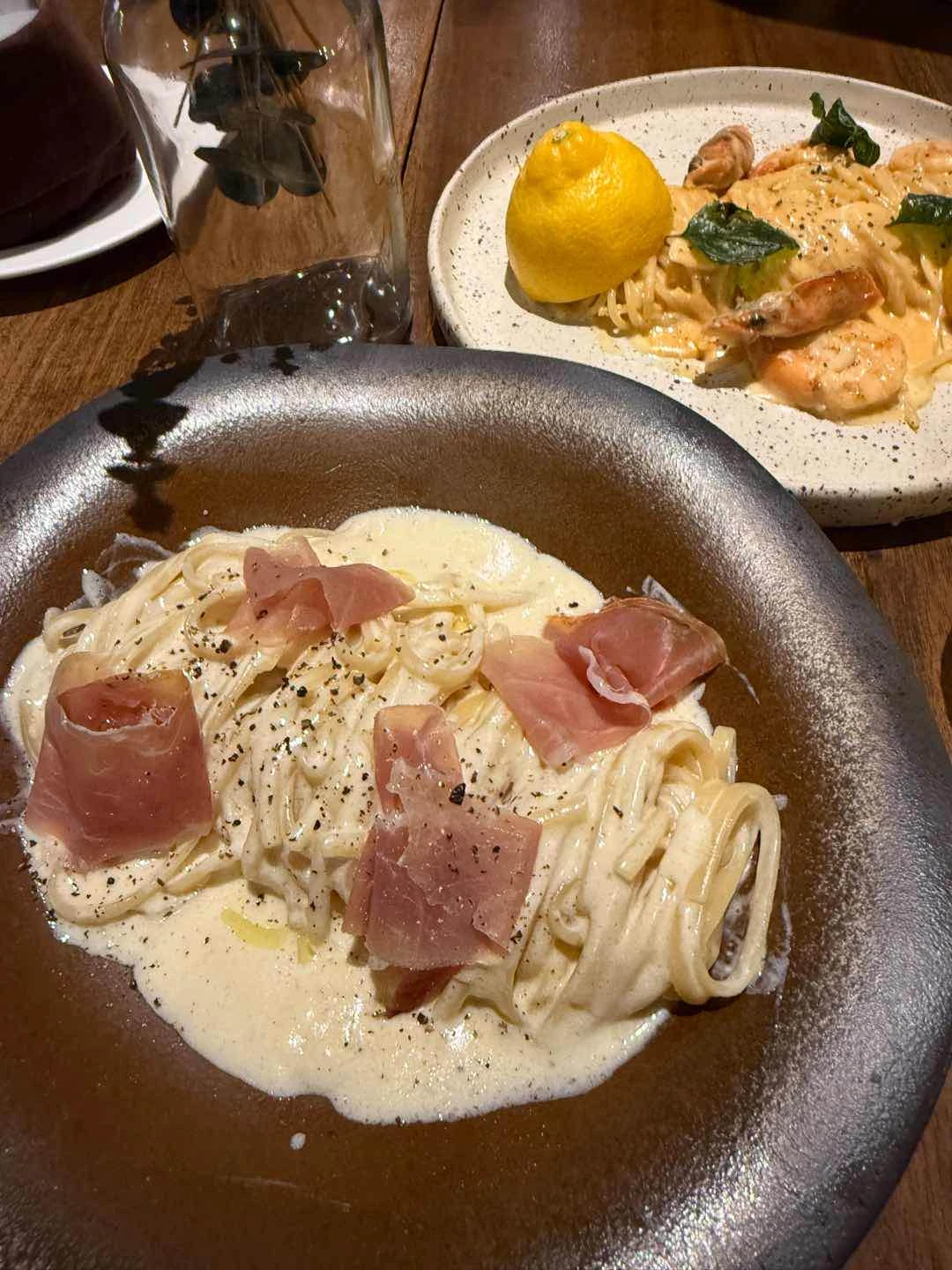 Chef's Pasta Flambeed in Cheese Wheel