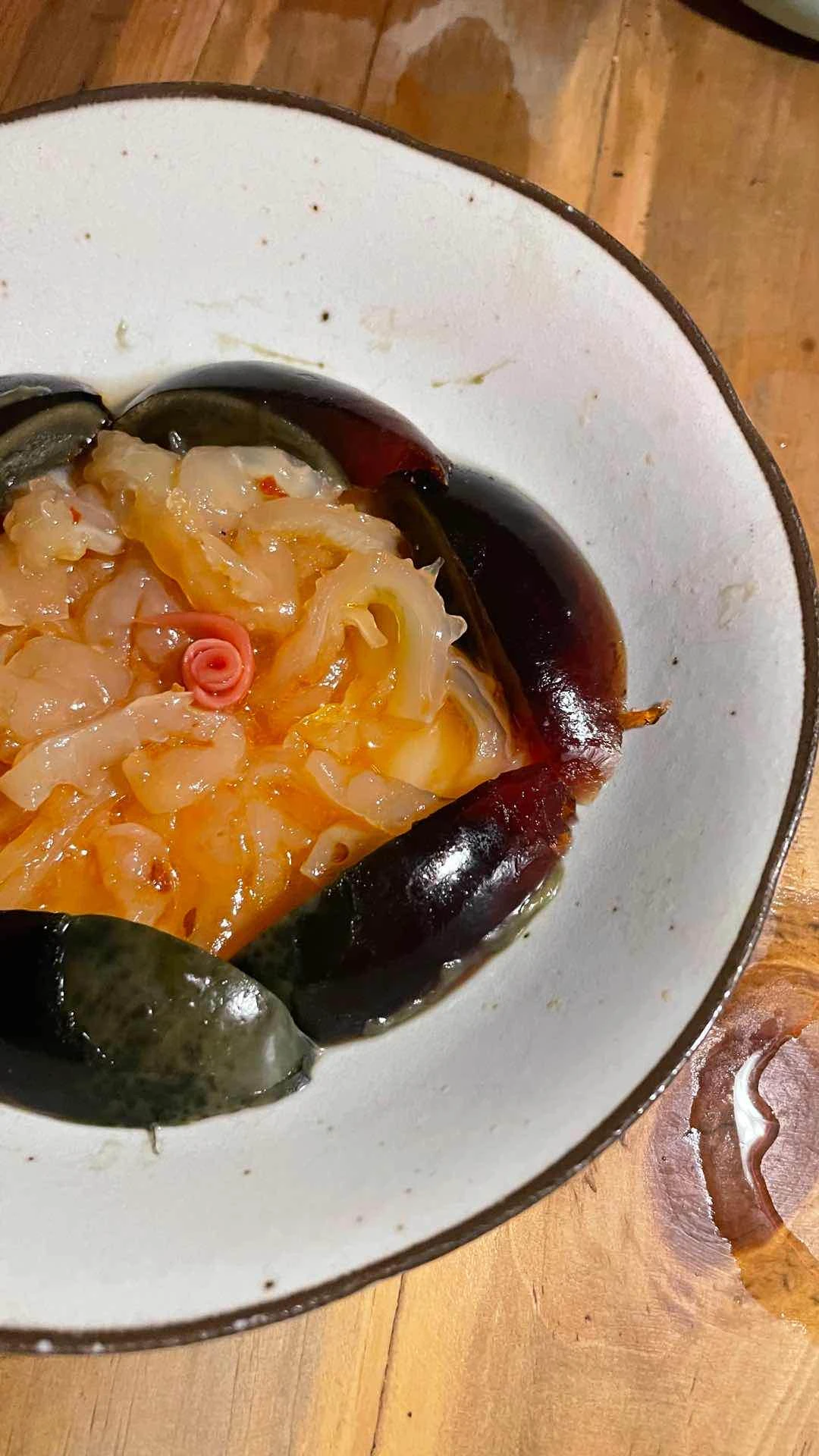 Jellyfish and century egg