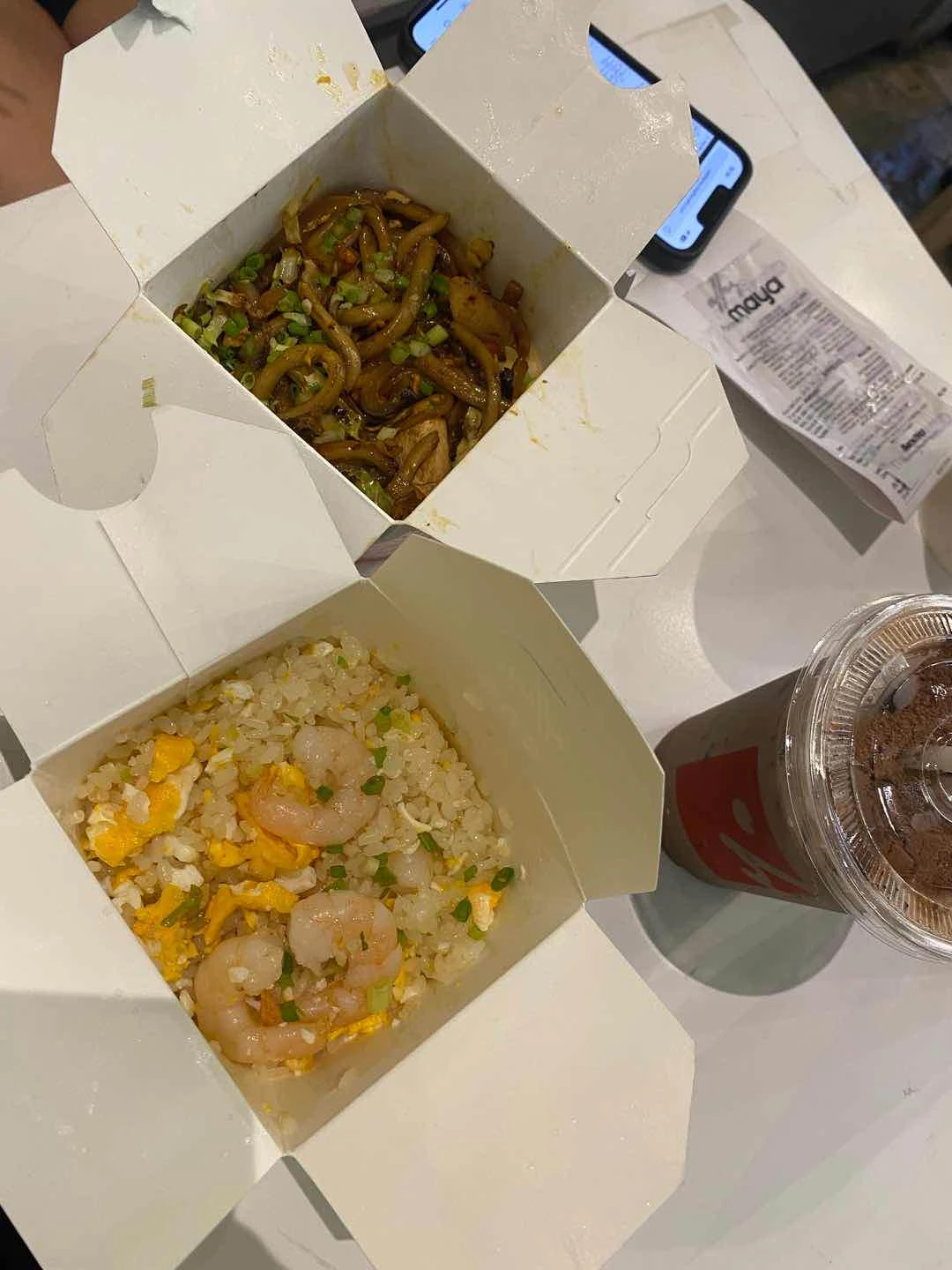 Nanyang noodles, SG Fried rice, iced milo 