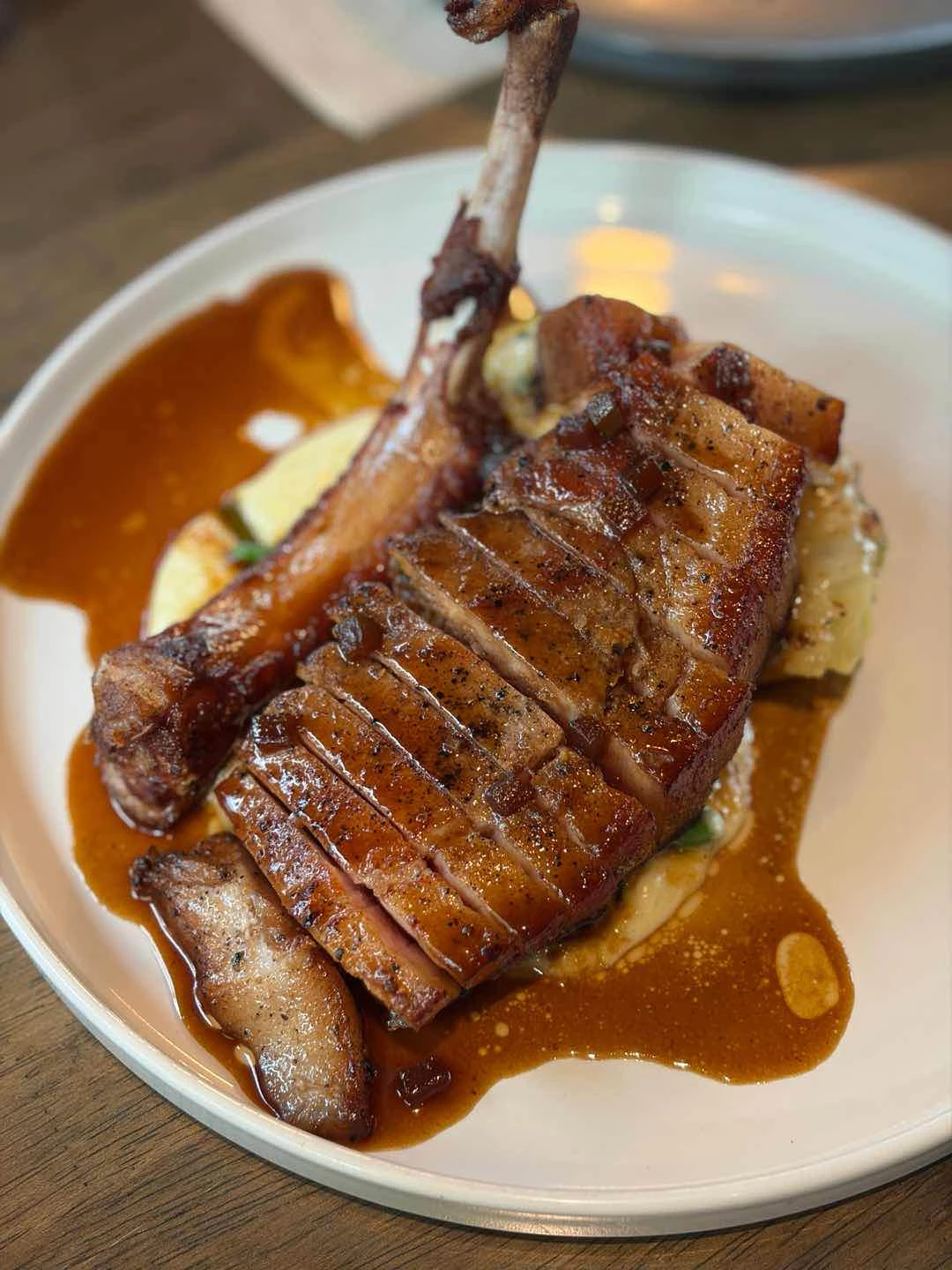 Dingley Dell Pork Chop with Apple Hoisin Sauce
