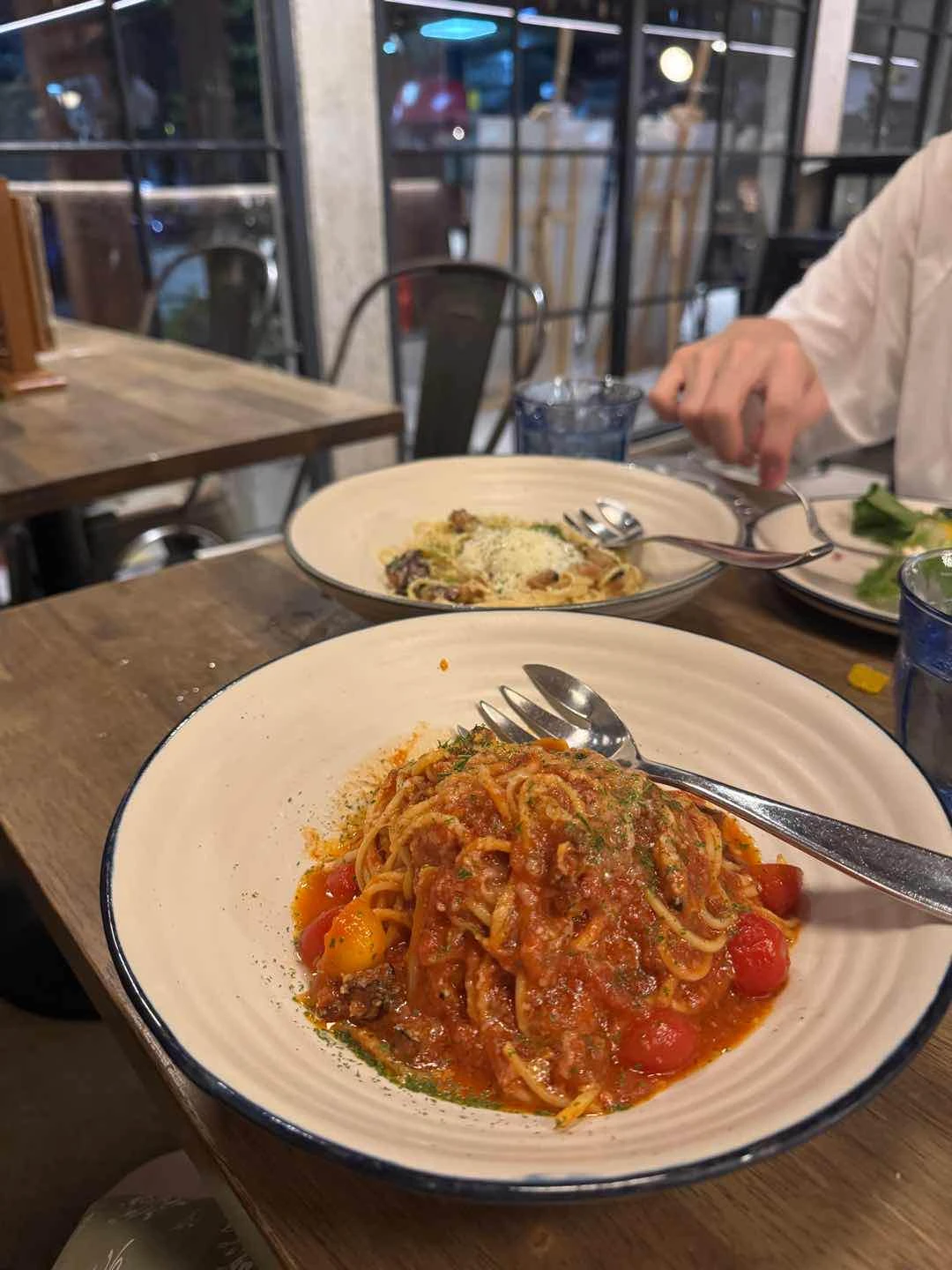 Iberico Pancetta Carbonara (left) and Amatriciana (right)