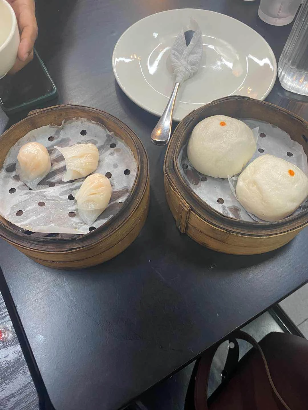 hakaw and custard buns