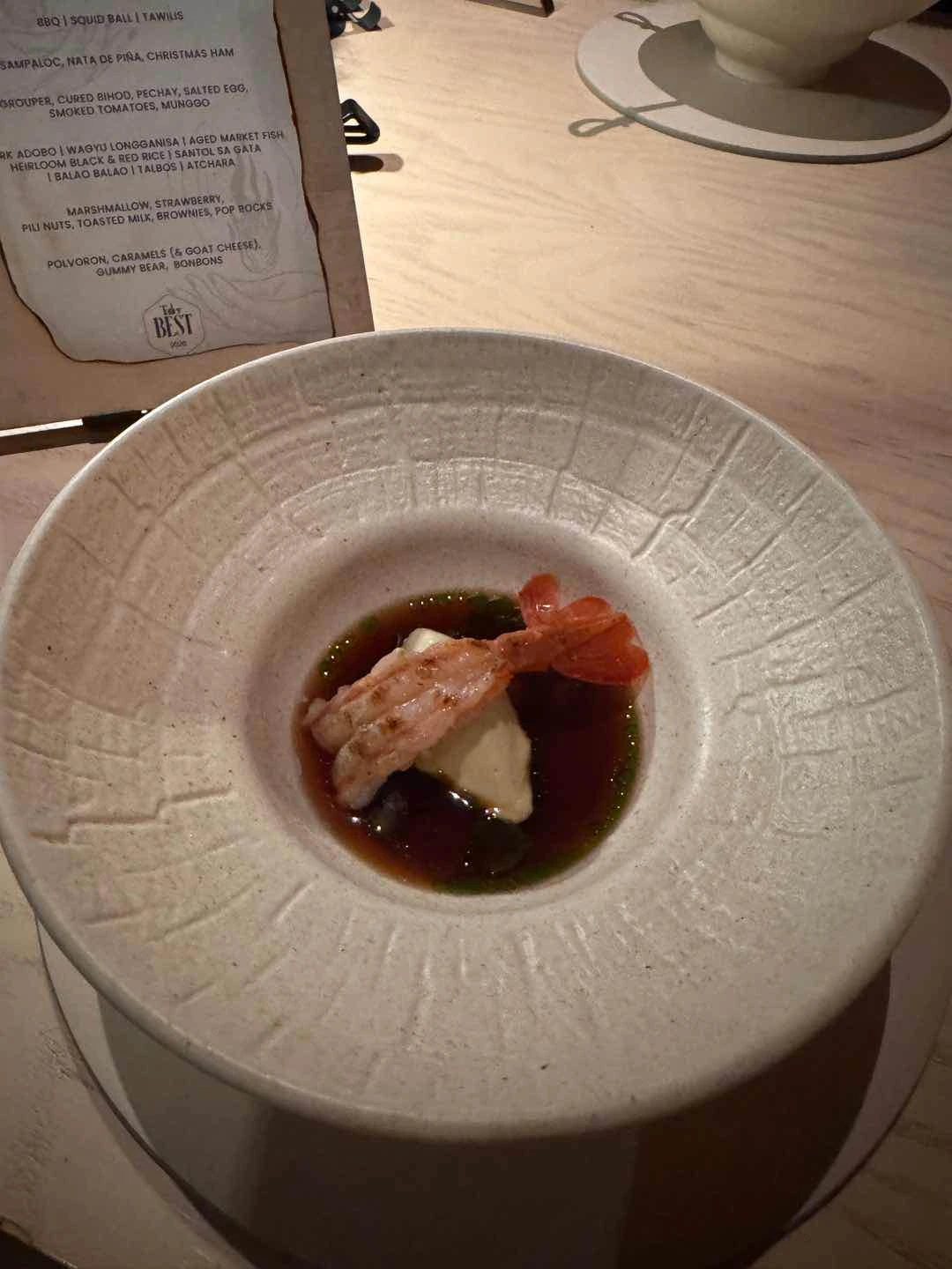 shrimp with ice cream
