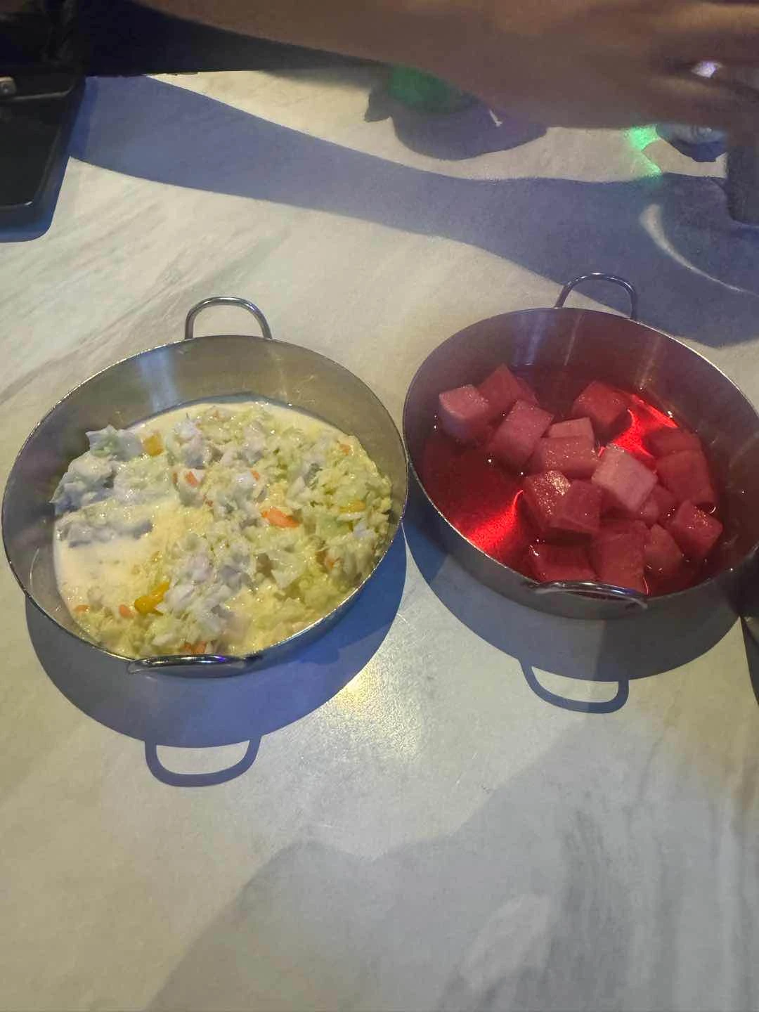 Coleslaw and radish