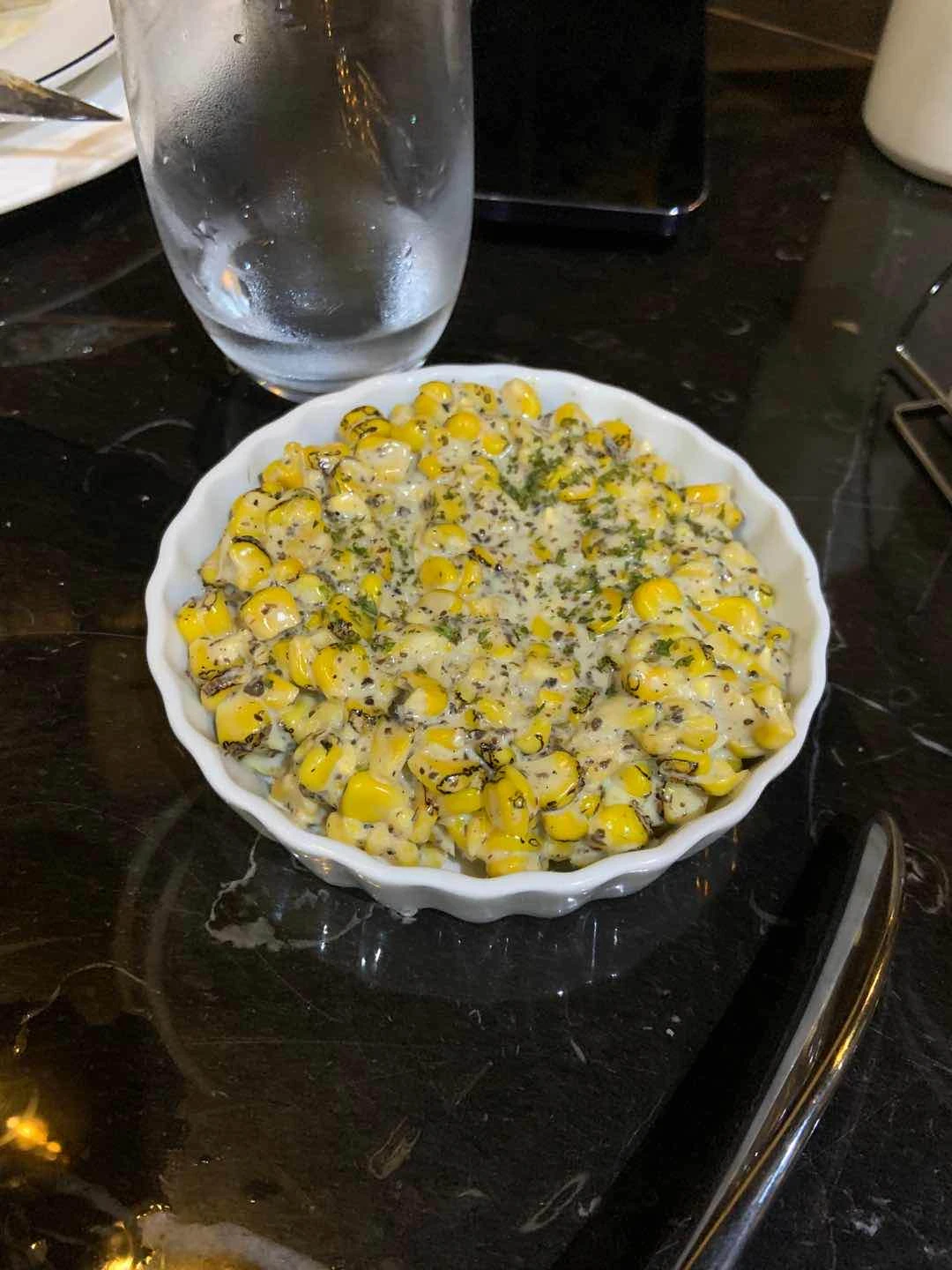 Truffled cream corn