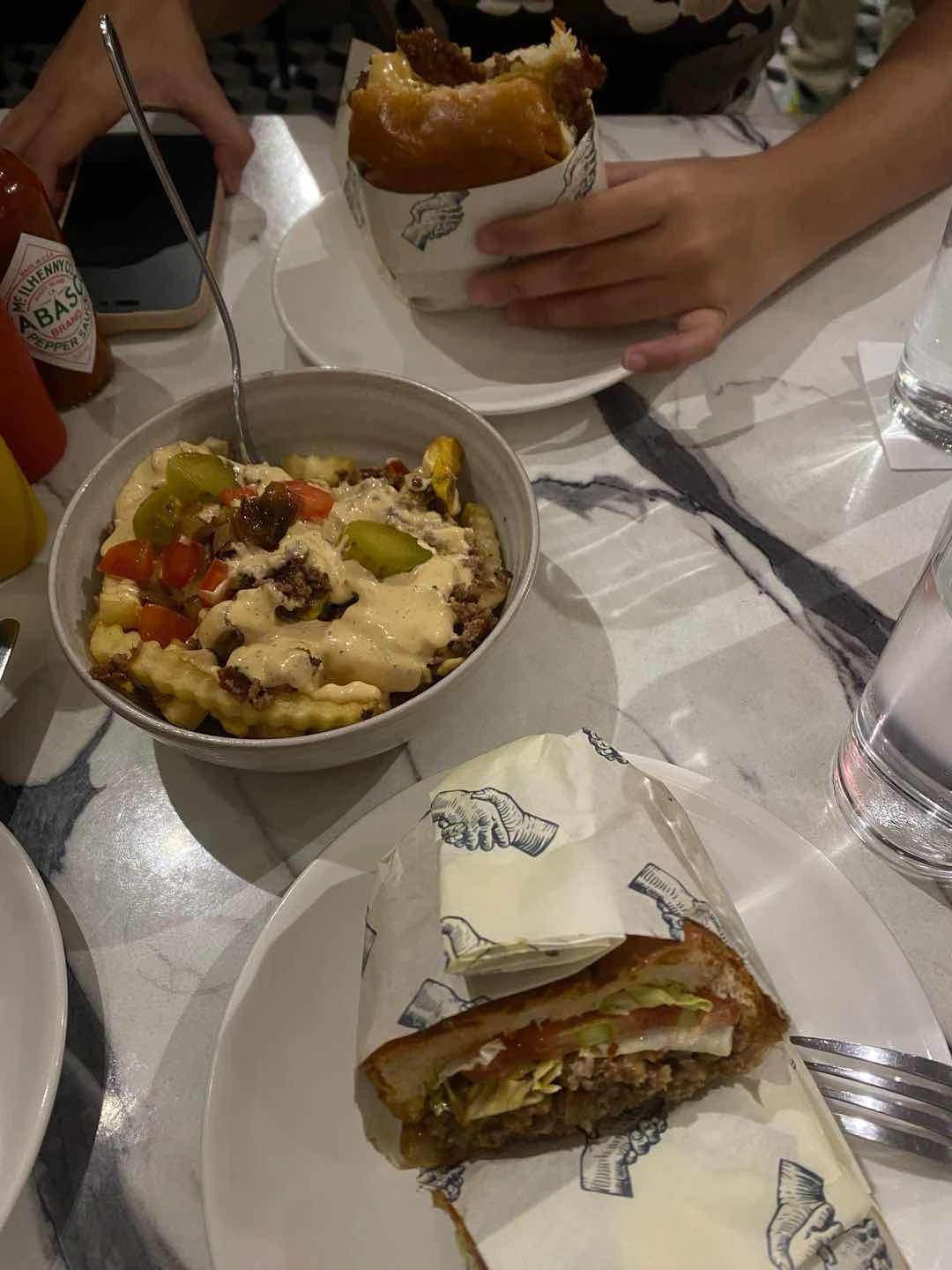 HARLEM CHOPPED. CHEESE FRIES. SMASH BURGER. of Scratch Burgers