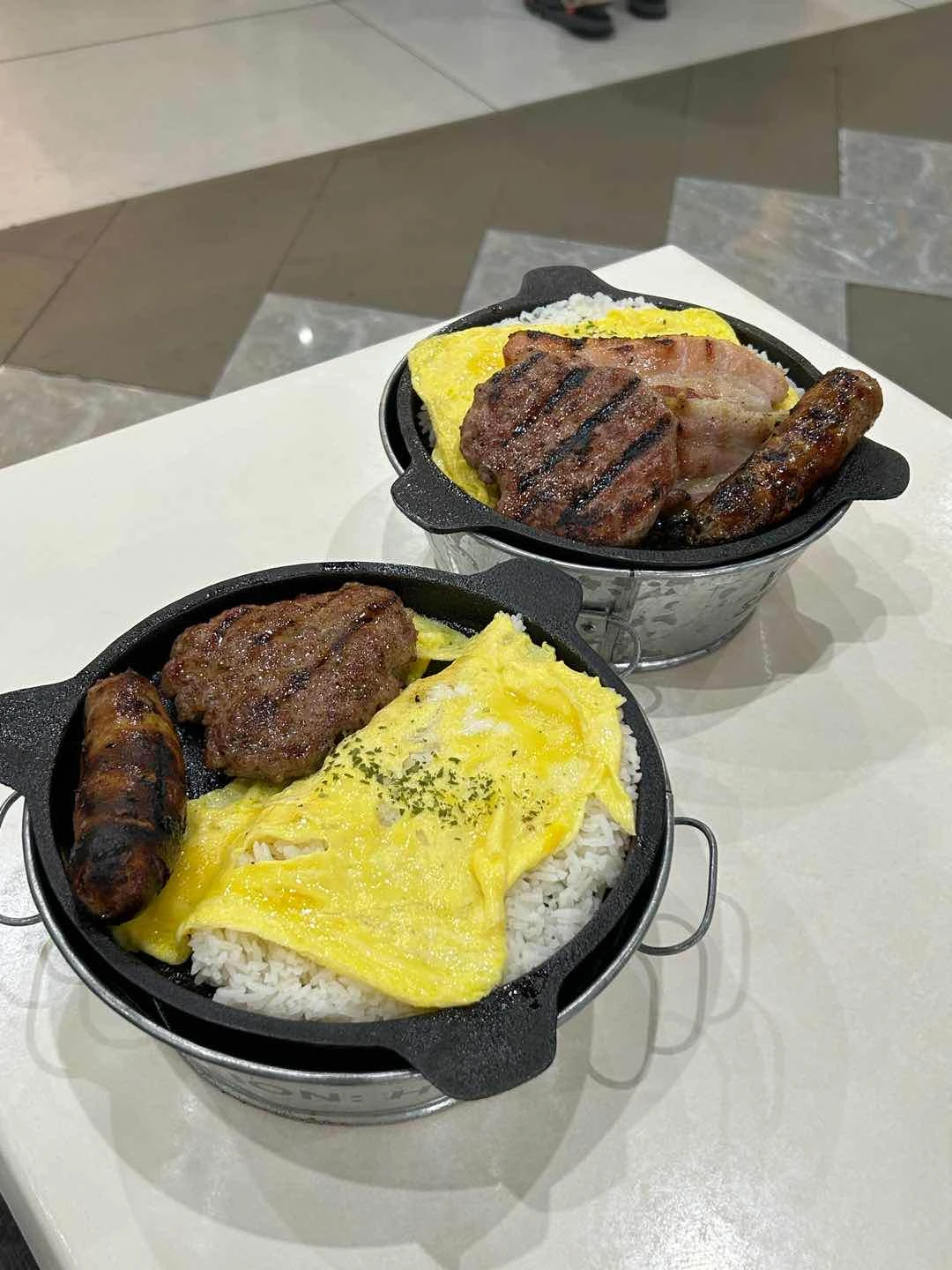Burger steak & Sausage, 3 Little Piggies