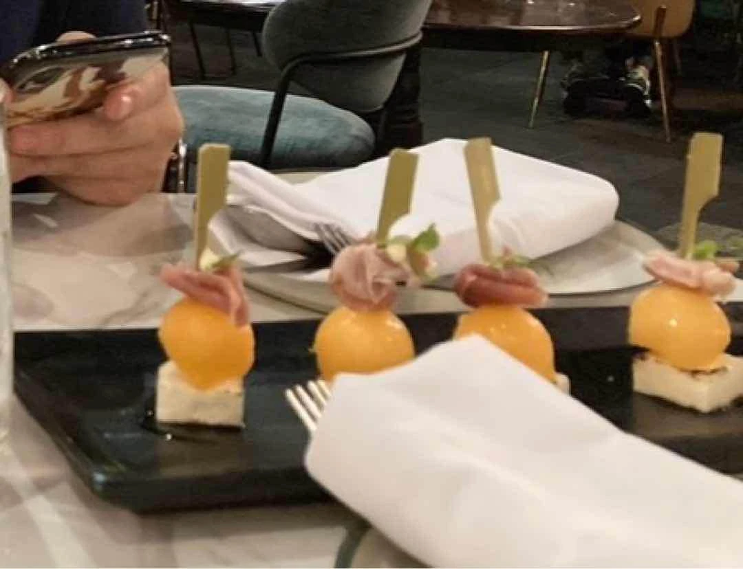 Cheese with Prosciutto and Canteloupe Snacker
