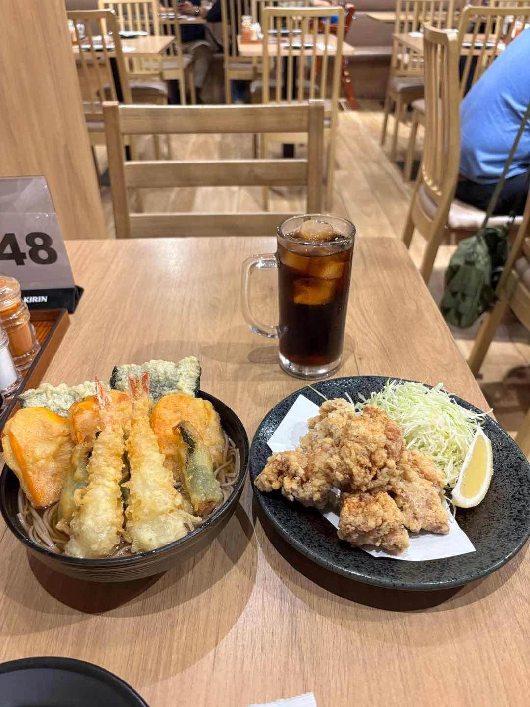 Karaage and Tempura soba