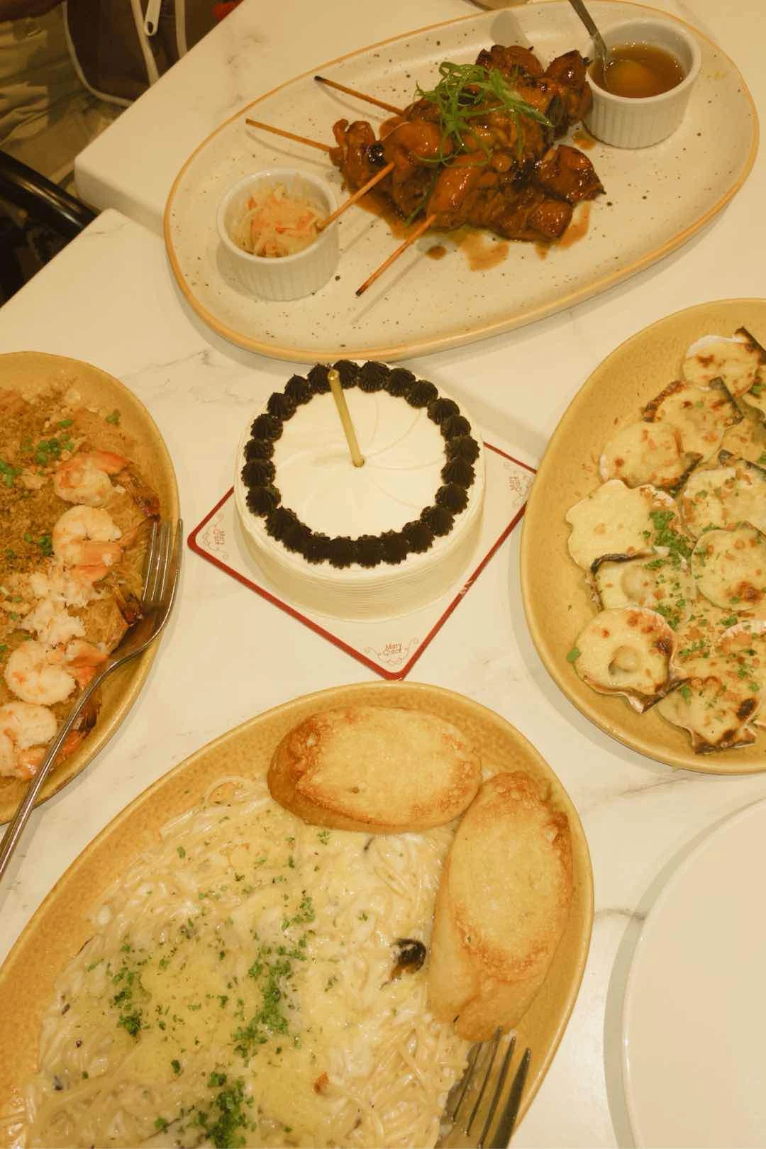 Tartufo, palabok, mang inasal, and baked scallops