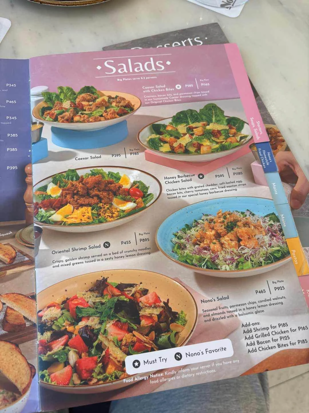 love the visuals of their menu!!!