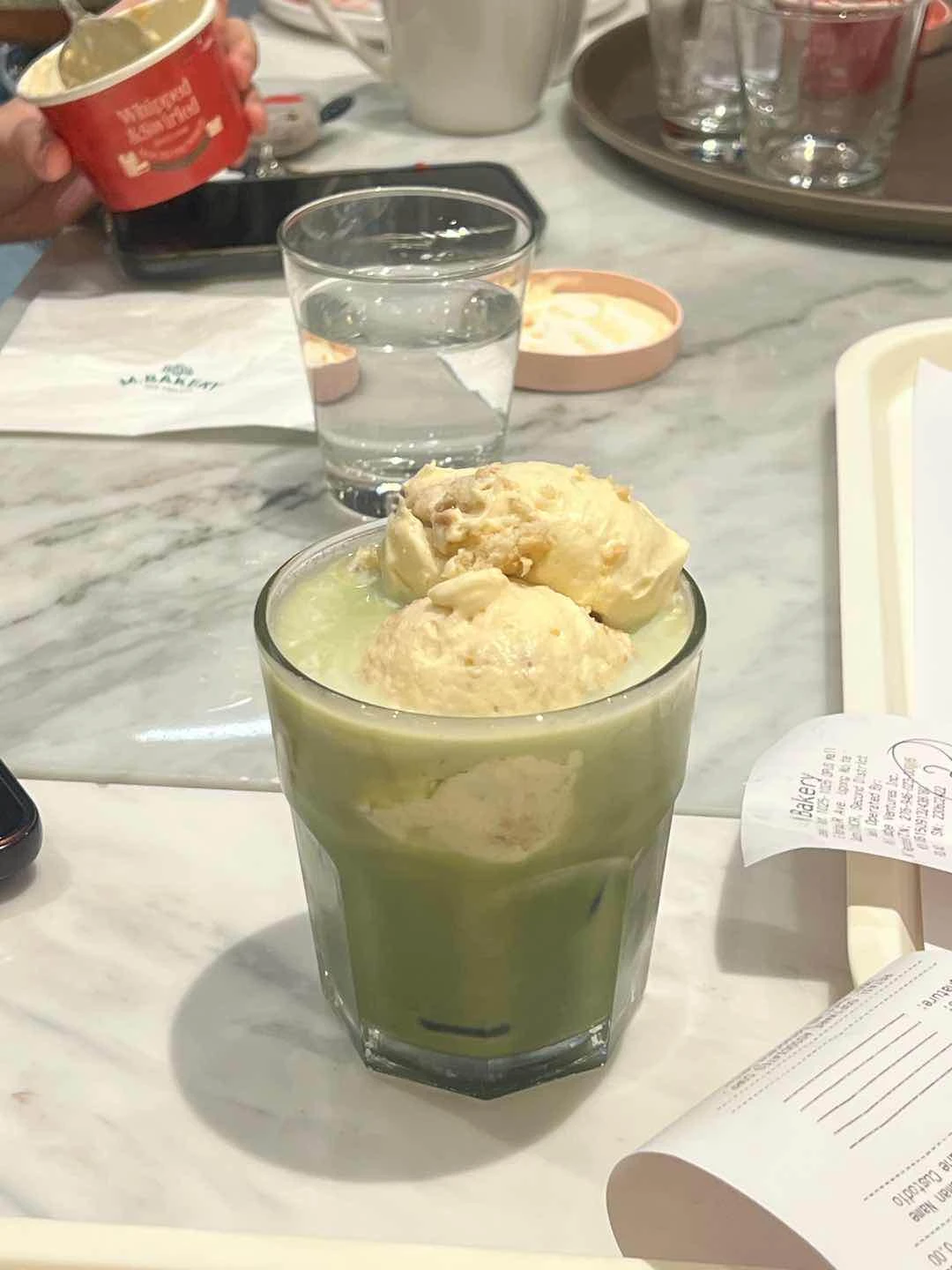 Matcha Banana pudding