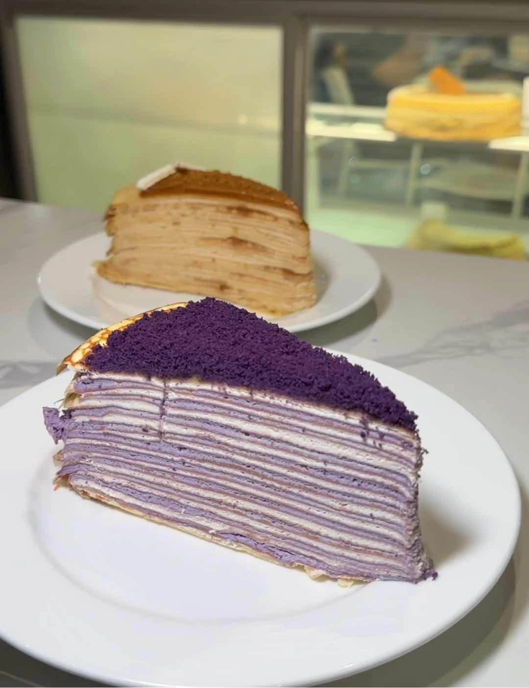 ube crepe cake